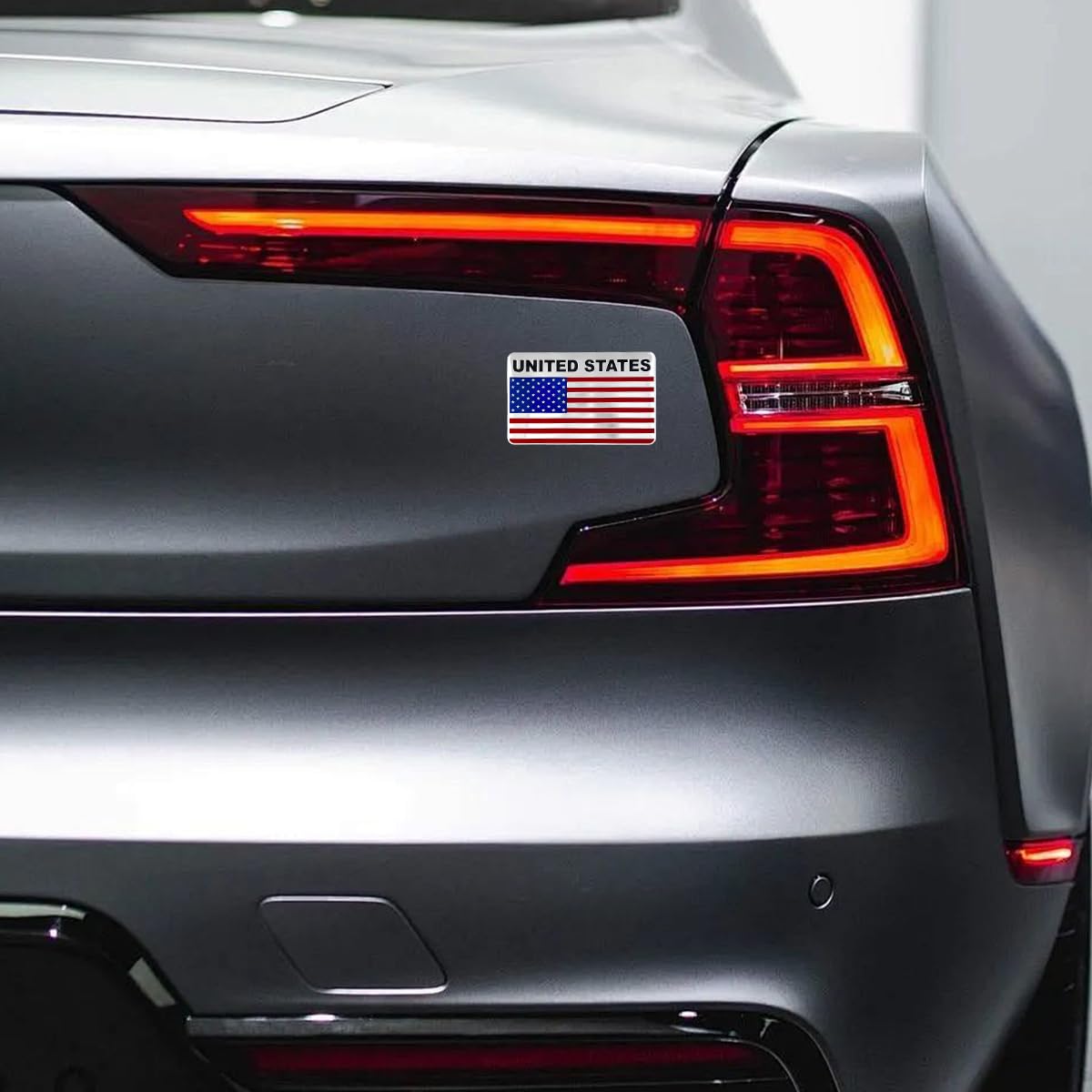 Zpana American Flag 3D Metal Car Decal, 6PCS Aluminum Alloy Patriotic Vehicle Bumper Emblem Stickers, Stars Stripe USA Automotive Exterior Decoration, Universal for SUV Sedan Truck (Style C) 6