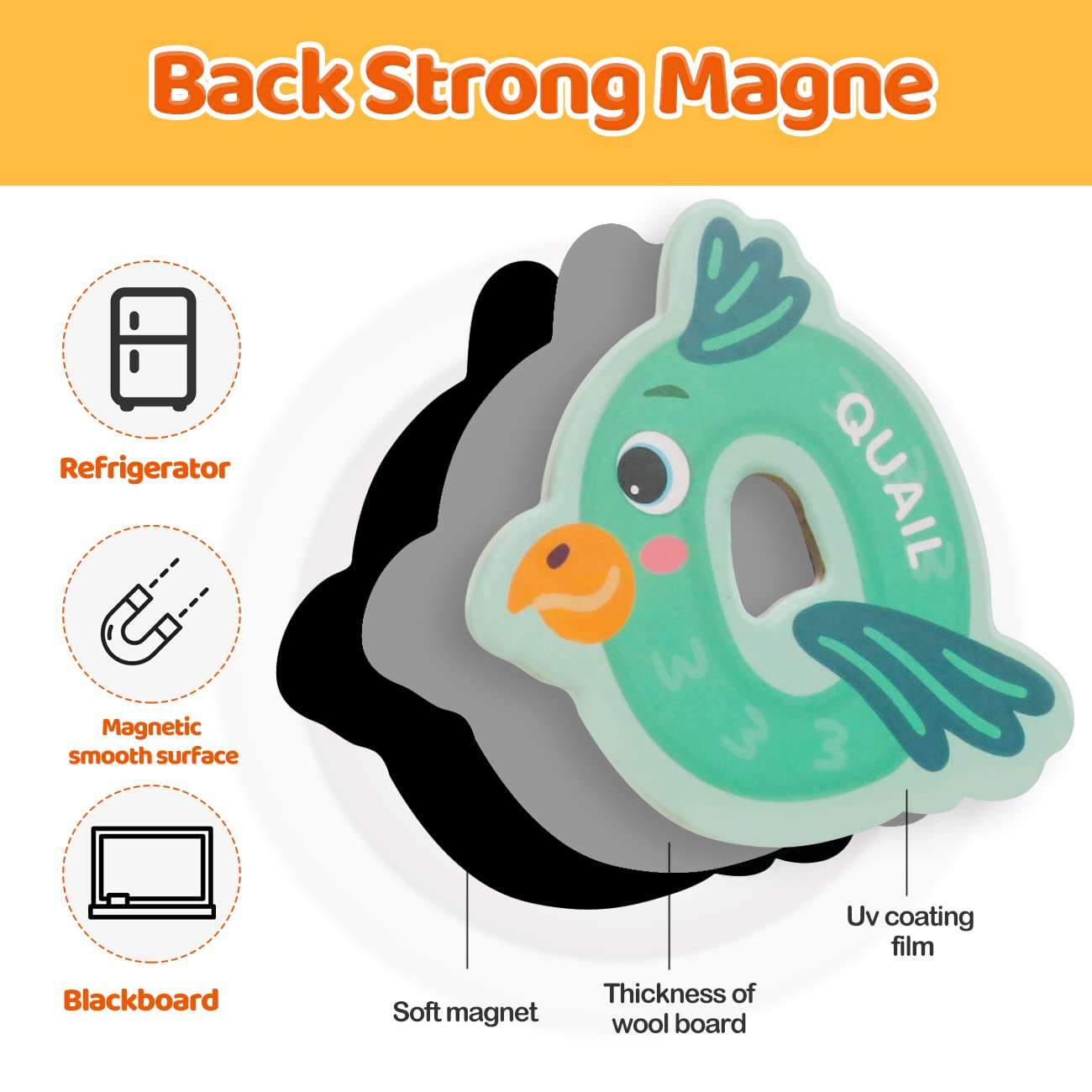 Jumbo Magnetic Letters, Magnets for Fridge, Large Magnetic Letters ABC Alphabet Magnets Uppercase Refrigerator for Kids Educational Preschool Learning Set Spelling Games for Toddlers 3 4 5 Years Old 3