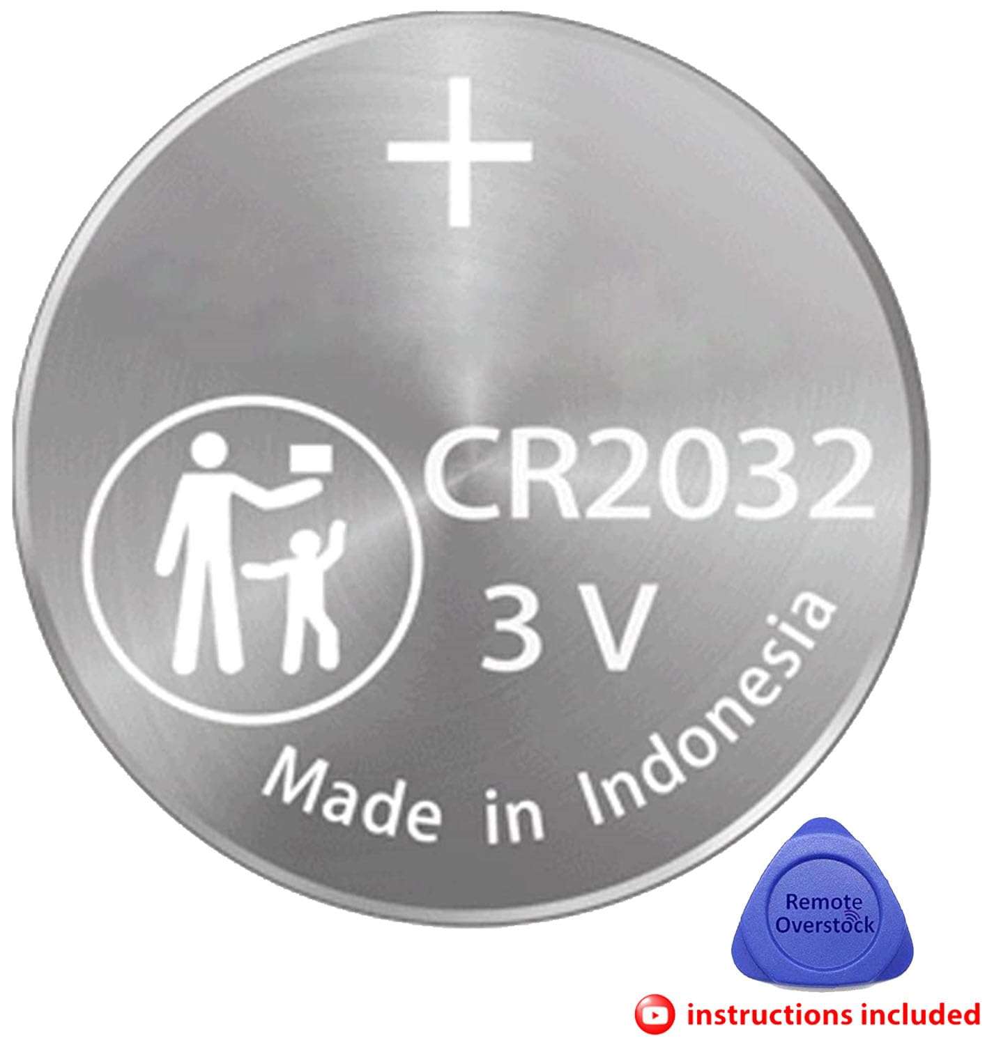 (2 Pack) Remote Key Fob Battery OEM (Bundle W. Tool) CR2032 2032 fits case Shell Cover Light led fits Faraday Pouch for Mini (2006-2020) Cooper S Paceman Countryman Clubman (Must Have Comfort Access) 4