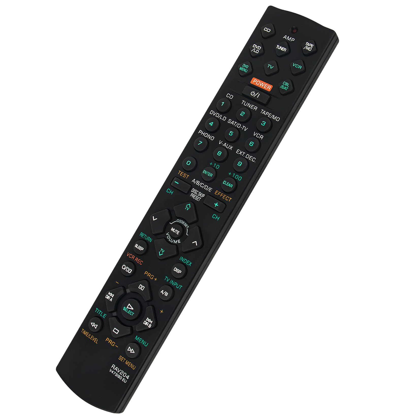 RAV204 V473190EU Replacement Remote Control Applicable for Yamaha Surround Sound System YHT-33 RX-V496RDS HTR-5240 RX-V496 YHT-23 HTR-5240RDS YHT-17 5