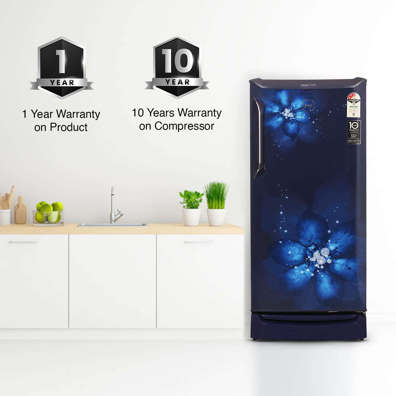 Godrej 195 L 3 Star Direct-Cool Single Door Refrigerator (RD UNO 1953 PTF ZN BL, Zen Blue, Cool Lock Technology) 6