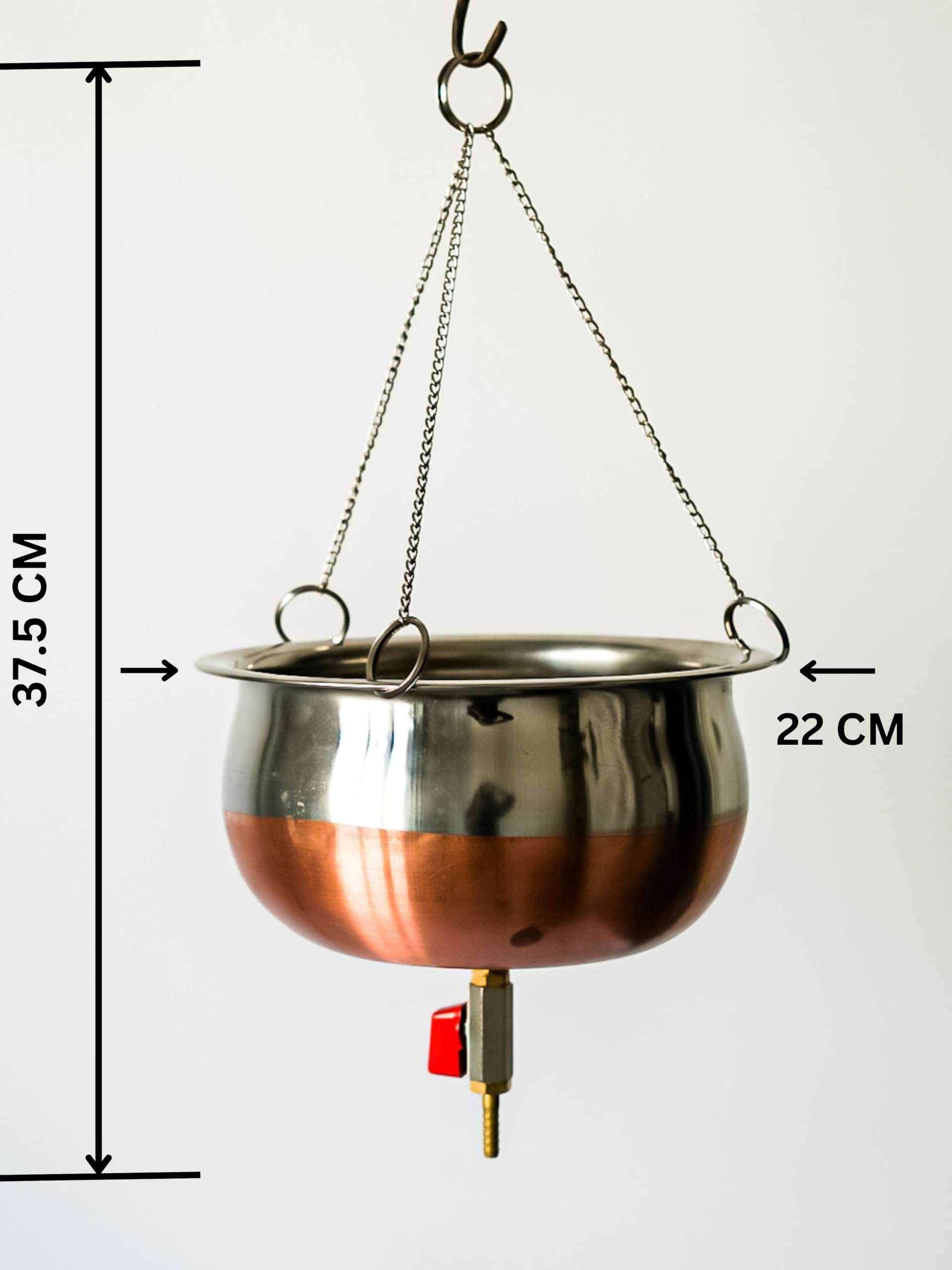Got Bull Shirodhara Pot Stainless Steel (2 Ltr) With Chain, Valve And Nozzle 5