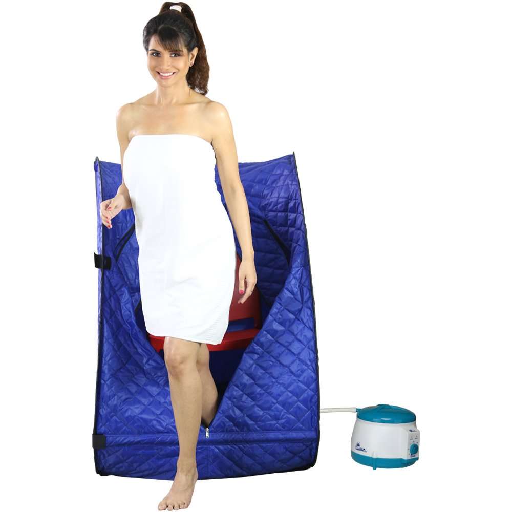 Kawachi Portable Steam Sauna Bath Home Spa at Home Blue 6