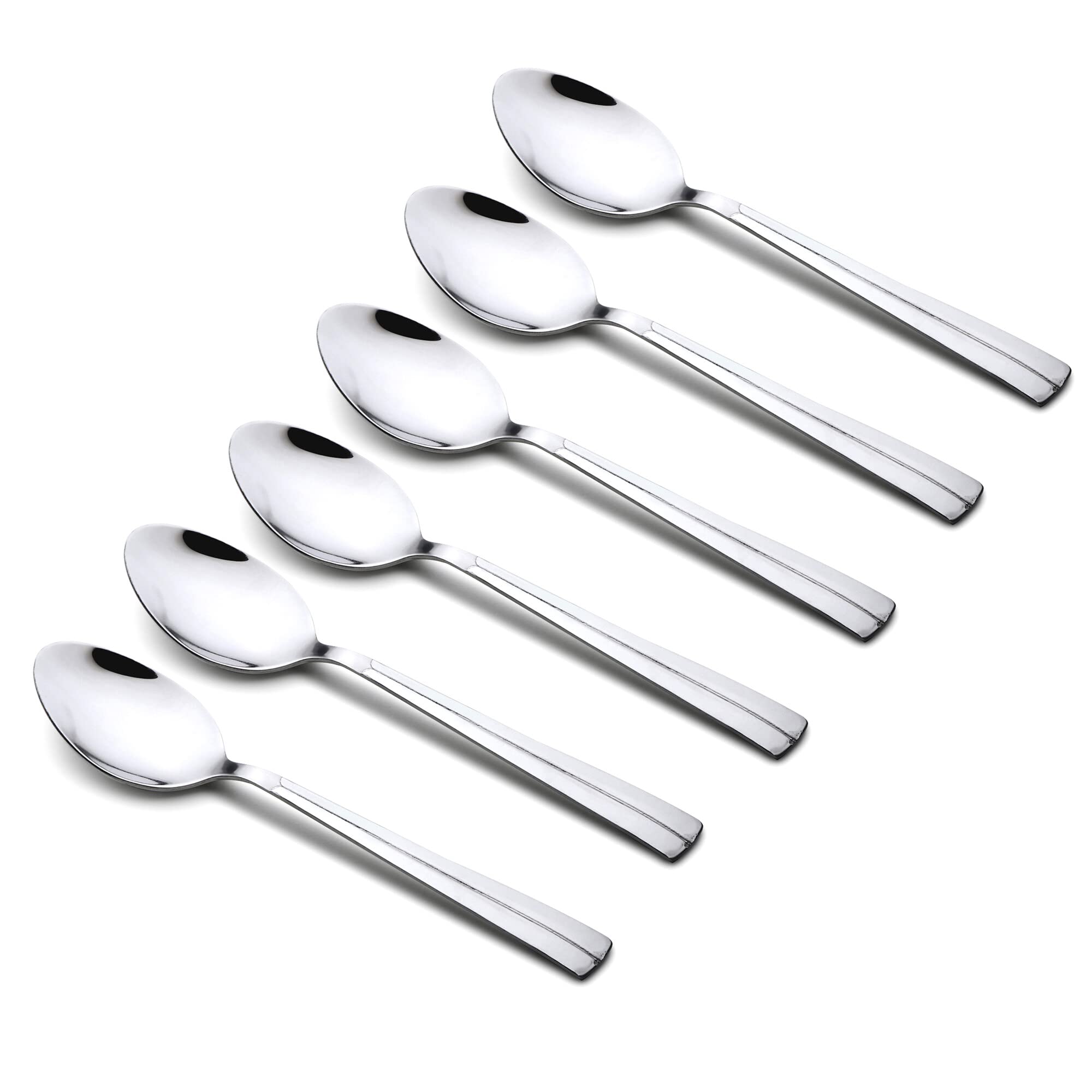 Houzecrafts| Stainless Steel - Ace Dinner Spoon + Dinner Fork Pack of 12 - Silver 4