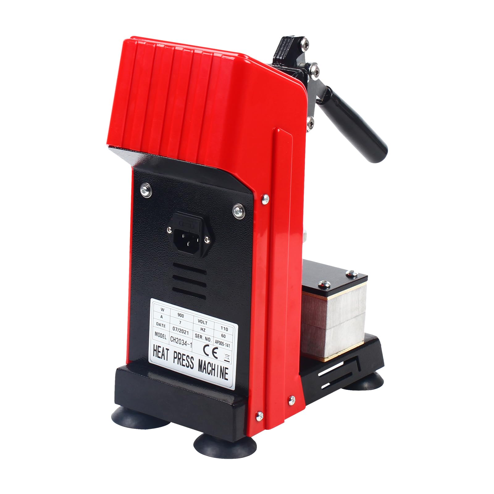 Manual Heat Press Machine,110V 400W Mini Dual Heated Plates Hot Press Stamping Machine with LCD Controller, 0~450℉ Portable Mini Manual Heat Presser for Leather T-Shirts Bags, Red 6