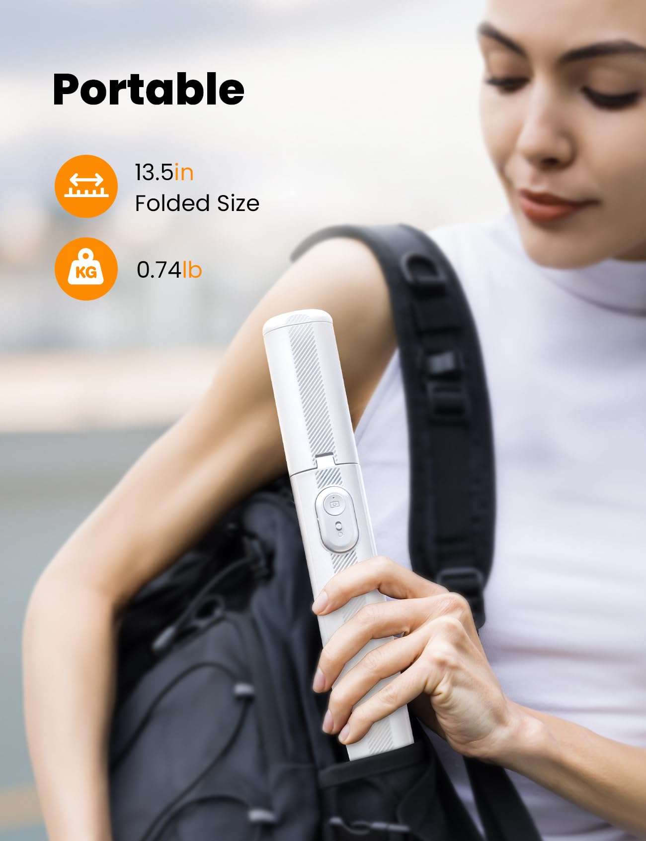 ANXRE 71" Phone Tripod, NT79 Extendable Selfie Stick with 1/4" Camera Mount for Cell Phone＆Camera, Phone Tripod Stand Holder with Remote Compatible with iPhone Android, Camera (White) 6