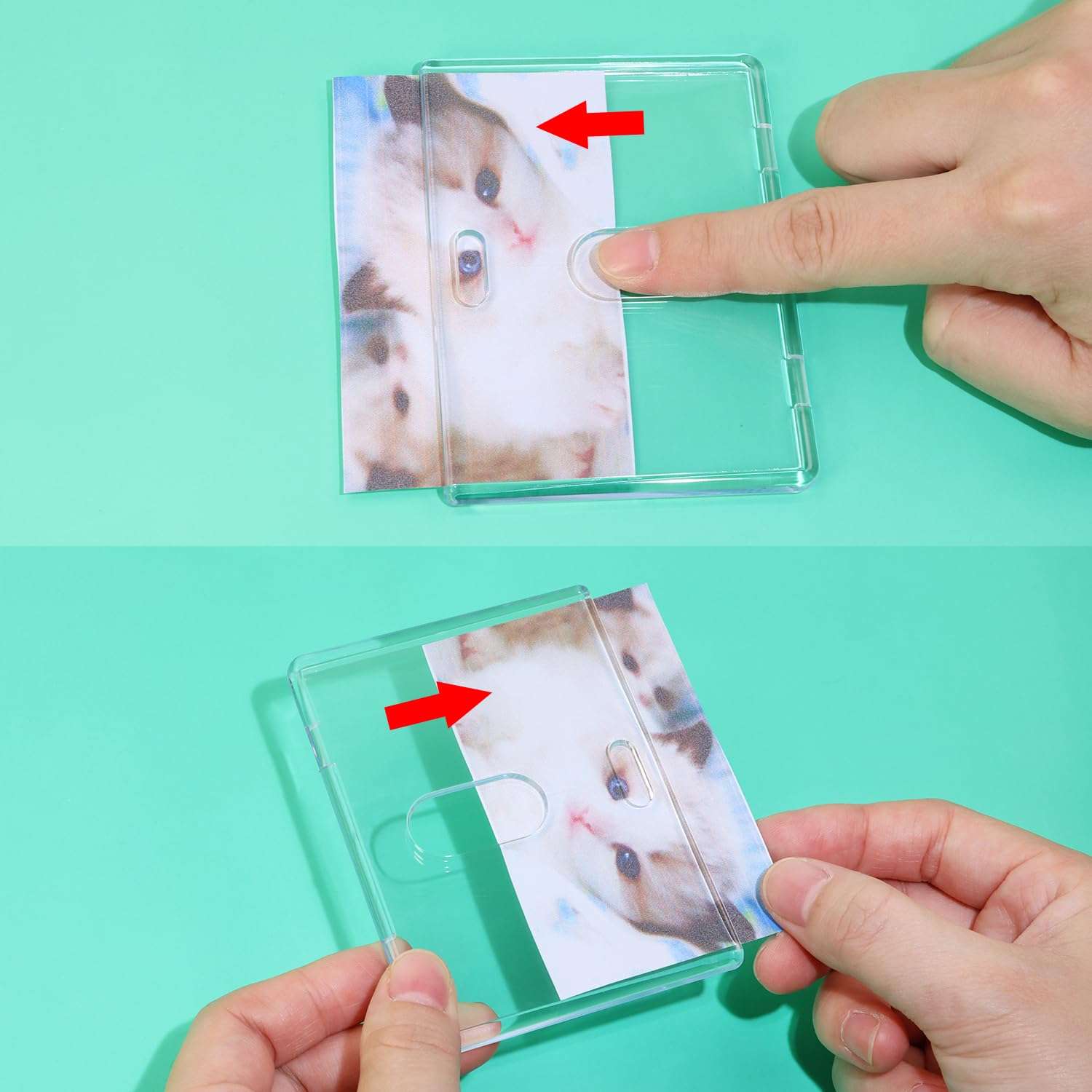 ONLYKXY 15pcs Acrylic Card Sleeve Clear Hard Plastic Top Loader Card Badge Protector Case Holder for Credit ID Bank Bus Student Worker's Trading Card Cover (Horizontal) 4