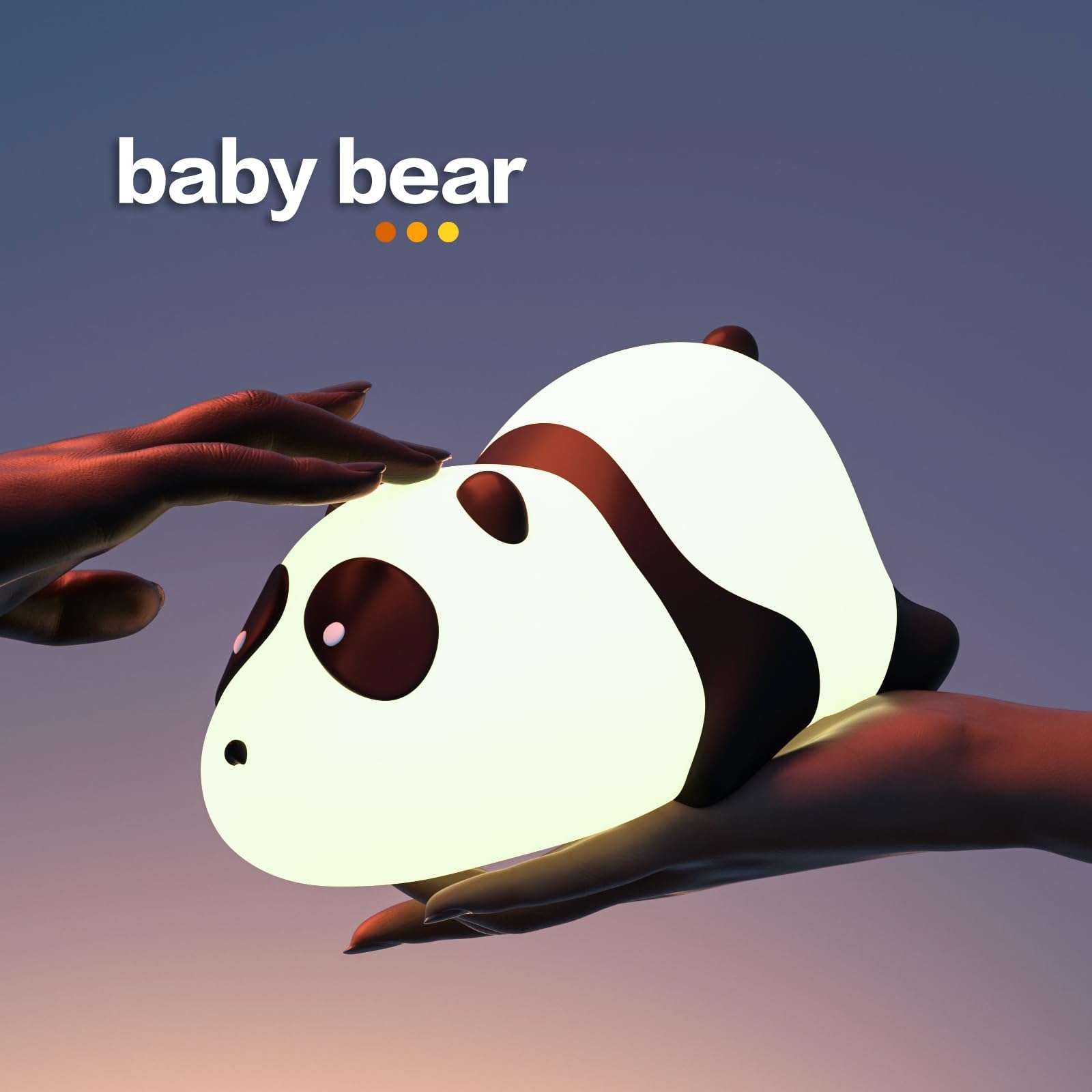 Redreco, Naughty Bear Kids Night Light, Cute LED Soft Silicone Light, LED Dimmable Nursery Night Light, Kids Room Boys Girls Gift Rechargeable 4