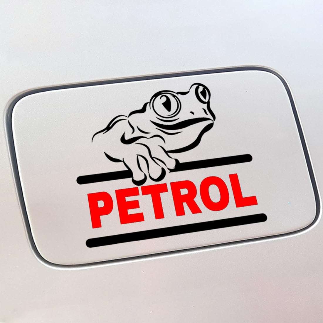 Claw cuts - Petrol Sticker for Car Petrol Fuel Tank Lid Cover Styling | Fuel Door Sticker | Reflective, Self-Adhesive,Long-Lasting,Waterproof Vinyl Sticker/Decal ((L 11 cm X H 9.5cm), RED and Black) 1