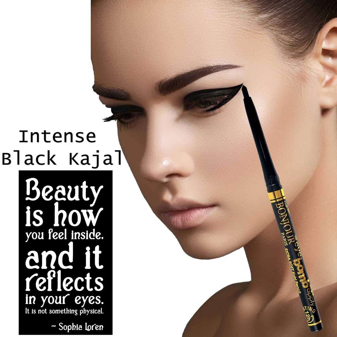 Bonjour Paris Metallic Eye Pencil (Cool Purple) + Auto Kajal- Combo Offer (40% Discount) 5