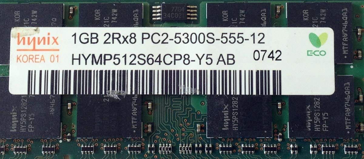Hynix HYMP512S64CP8-Y5 1GB PC2-5300 DDR2 SODIMM 3