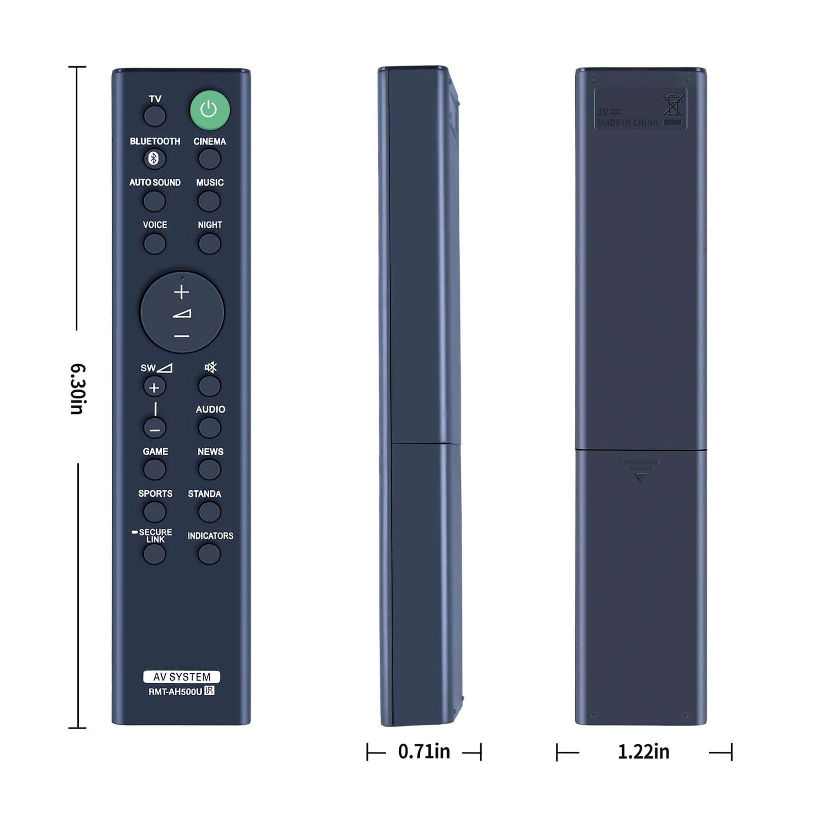 Remote Control RMT-AH500U fit for Sony Sound bar HT-S350 HT-SD35 SA-WS350 SA-S350 SA-WSD35 SA-SD35 New 6