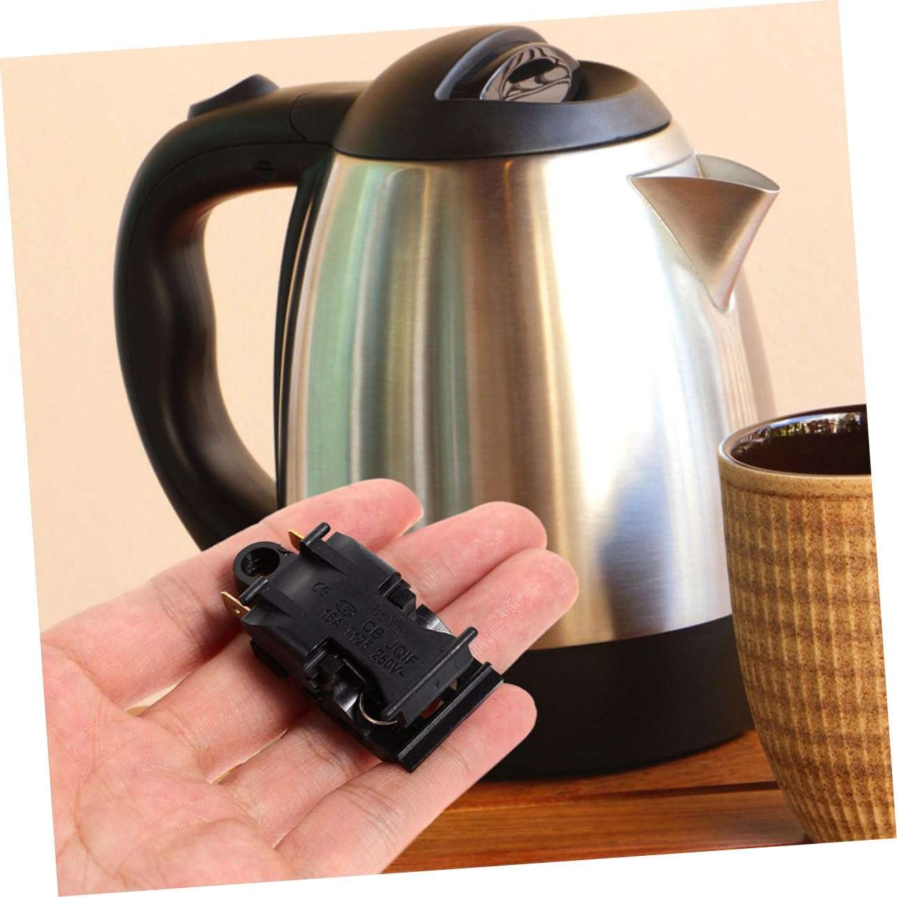CATIEBYE Universal 16A Electric Kettle Temperature Control Thermostat Replacement Switch 4