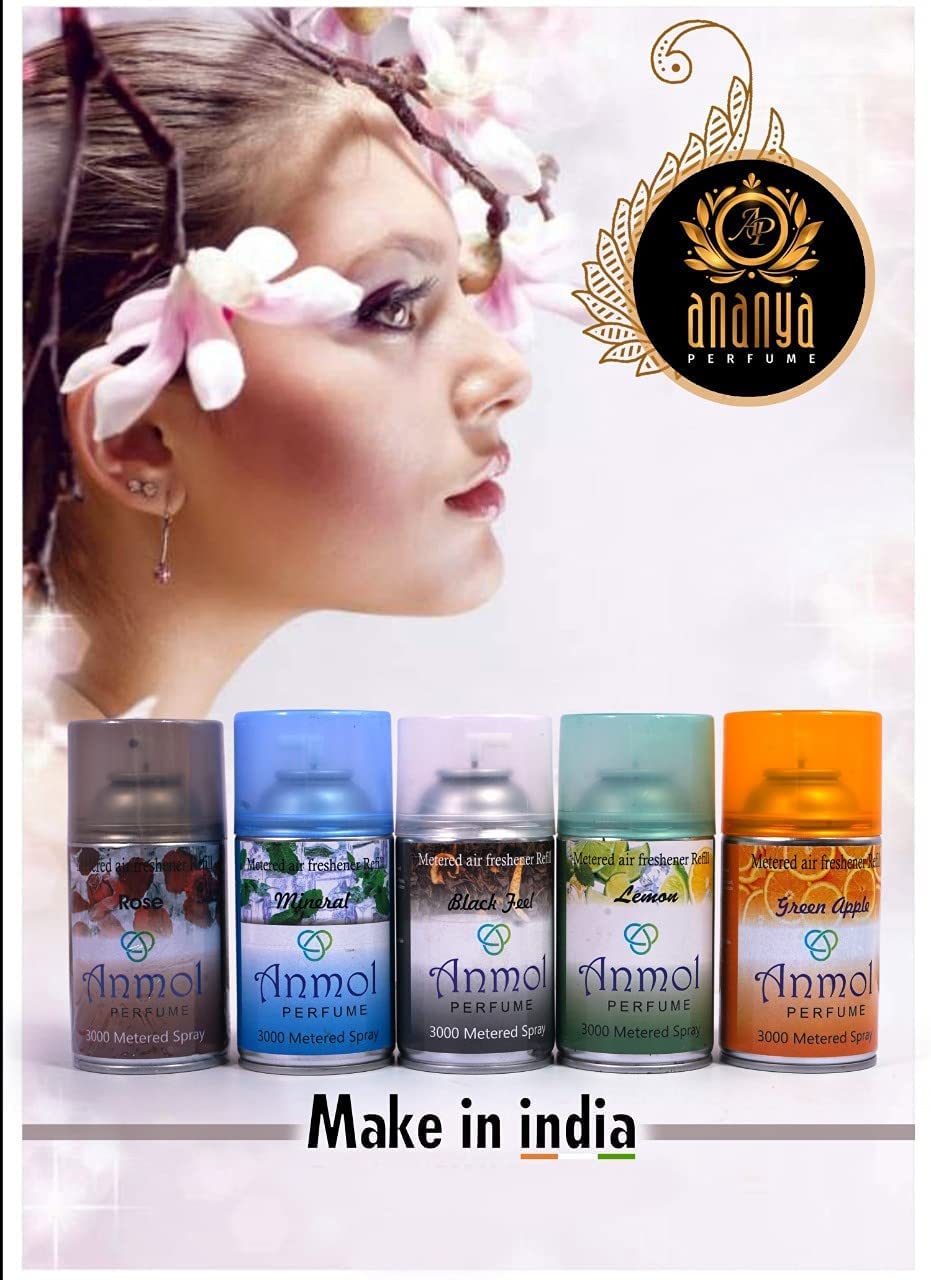 ANMOL PERFUME Automatic Air Freshener Refill for home, office, bathroom, Restaurants School And Hotel (Vibrant) 4