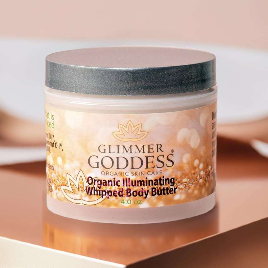 GLIMMER GODDESS Organic Whipped Shimmer Body Butter - Sexy Level 2 Bronze Body Shimmer - Moisturizing & Nourishing Skincare with Natural Ingredients - Sultry Glow & Hydration - 4.0 oz 6