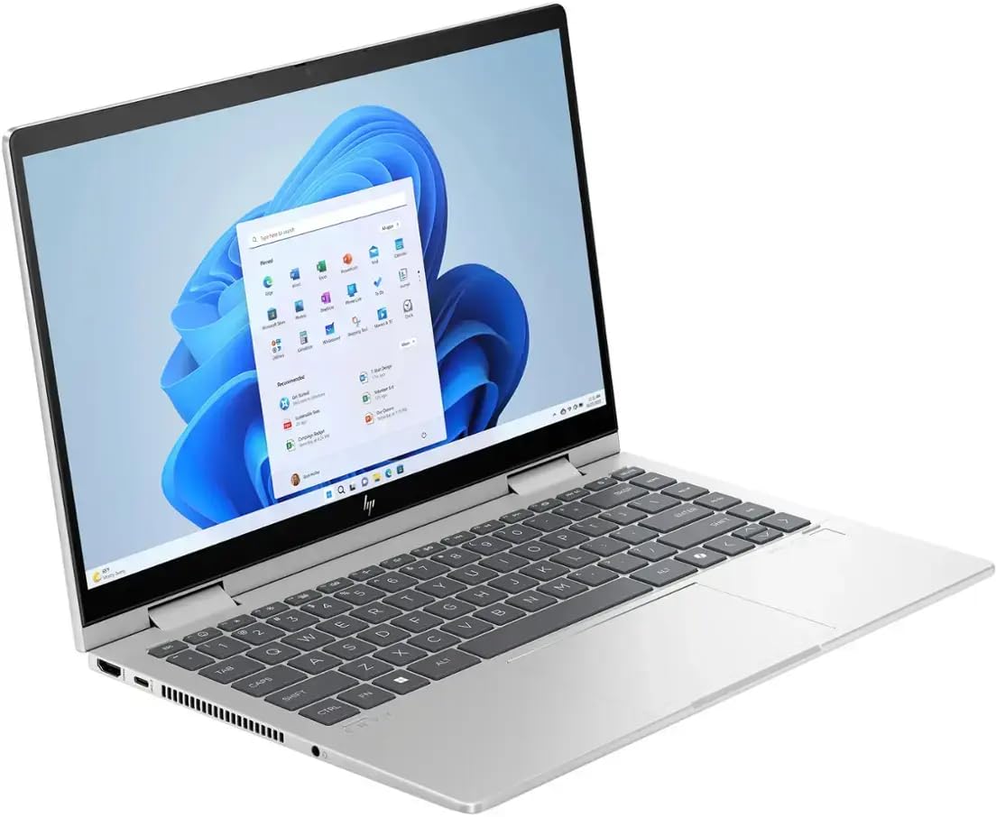 HP Envy x360 2-in-1 Laptop 2024, 14" FHD IPS Touchscreen, Intel 5 120U 10-Core, Intel Graphics, 8GB DDR4 2TB SSD, Backlit Keyboard, Fingerprint, Wi-Fi 6E, Card Reader, Win10 Pro, COU 32GB USB 2