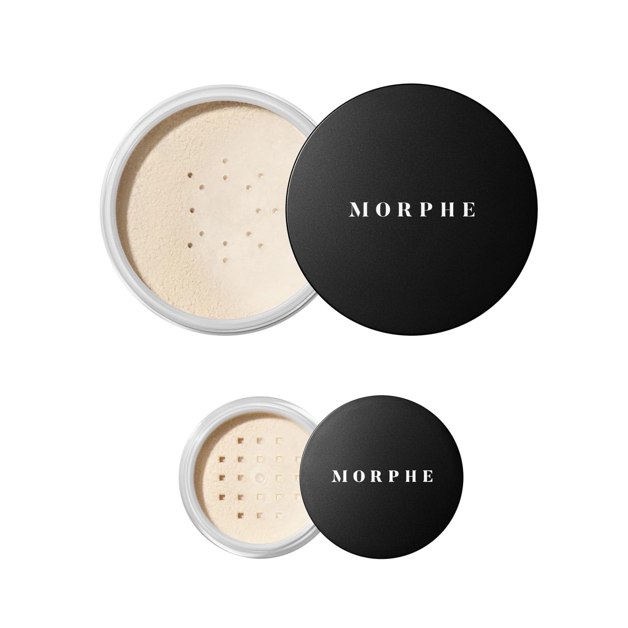 Morphe Jumbo & Mini Bake & Set Translucent Setting Powder Duo - Lightweight, Talc-Free Finishing Powder for Face Makeup with a Soft, Natural Finish - Minimizes Shine for Up to 24HR - Translucent (0.62 1