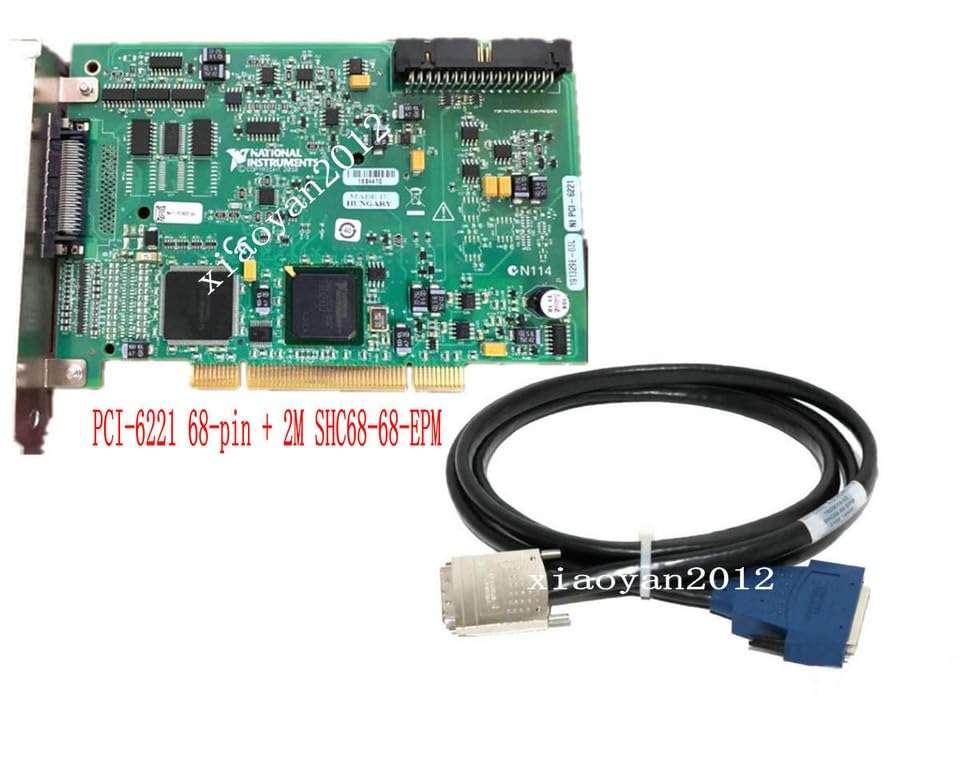 for NI Data Acquisition Card PCI-6221 68-pin 779066-01 + 2M SHC68-68-EPM 3