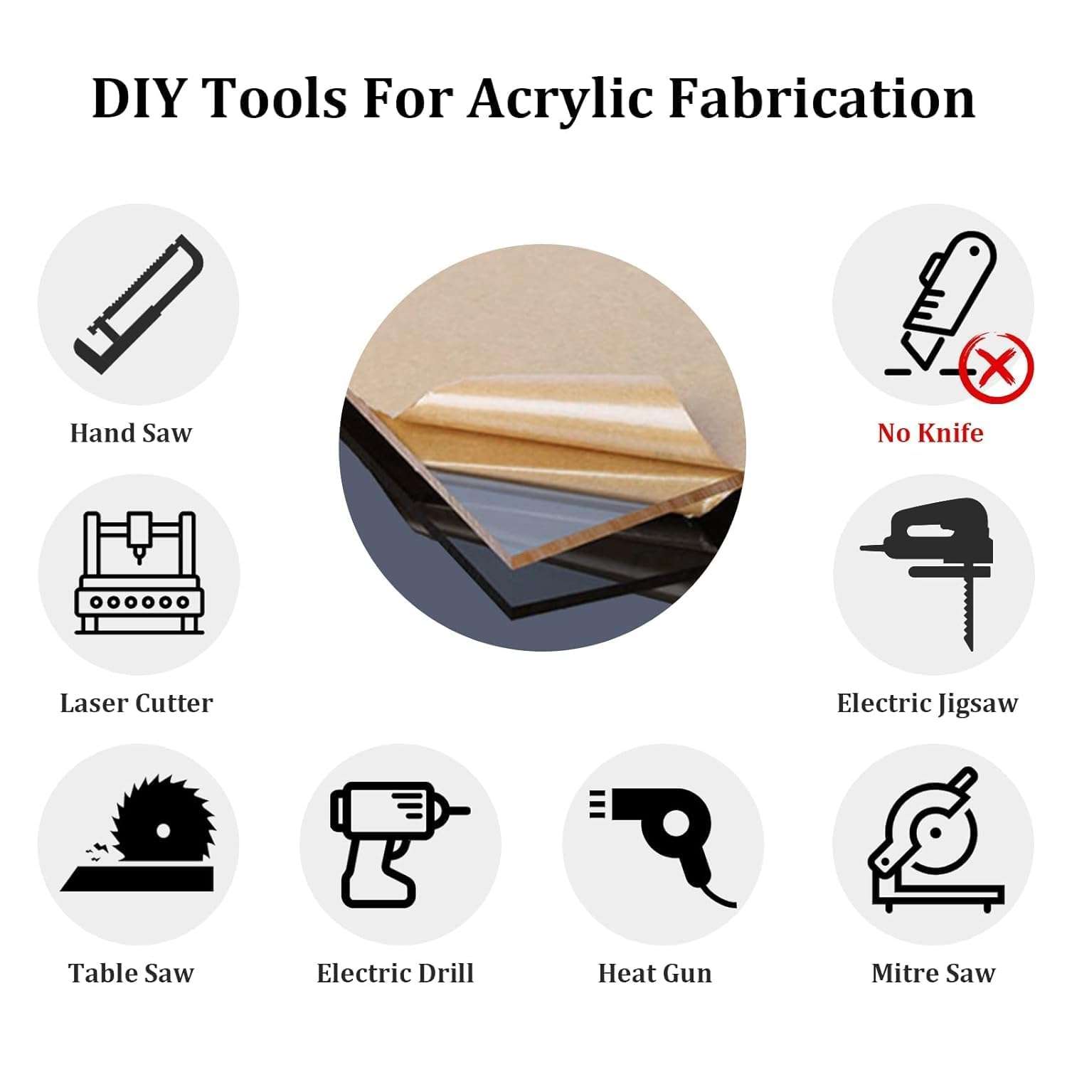 BIGMALL Clear/Transparent Acrylic 1 pieces Plexiglass 2mm Sheet 12"x18" DIY Projects 2mm (2mm, transparent, 12x18) pack of 1pcs 5