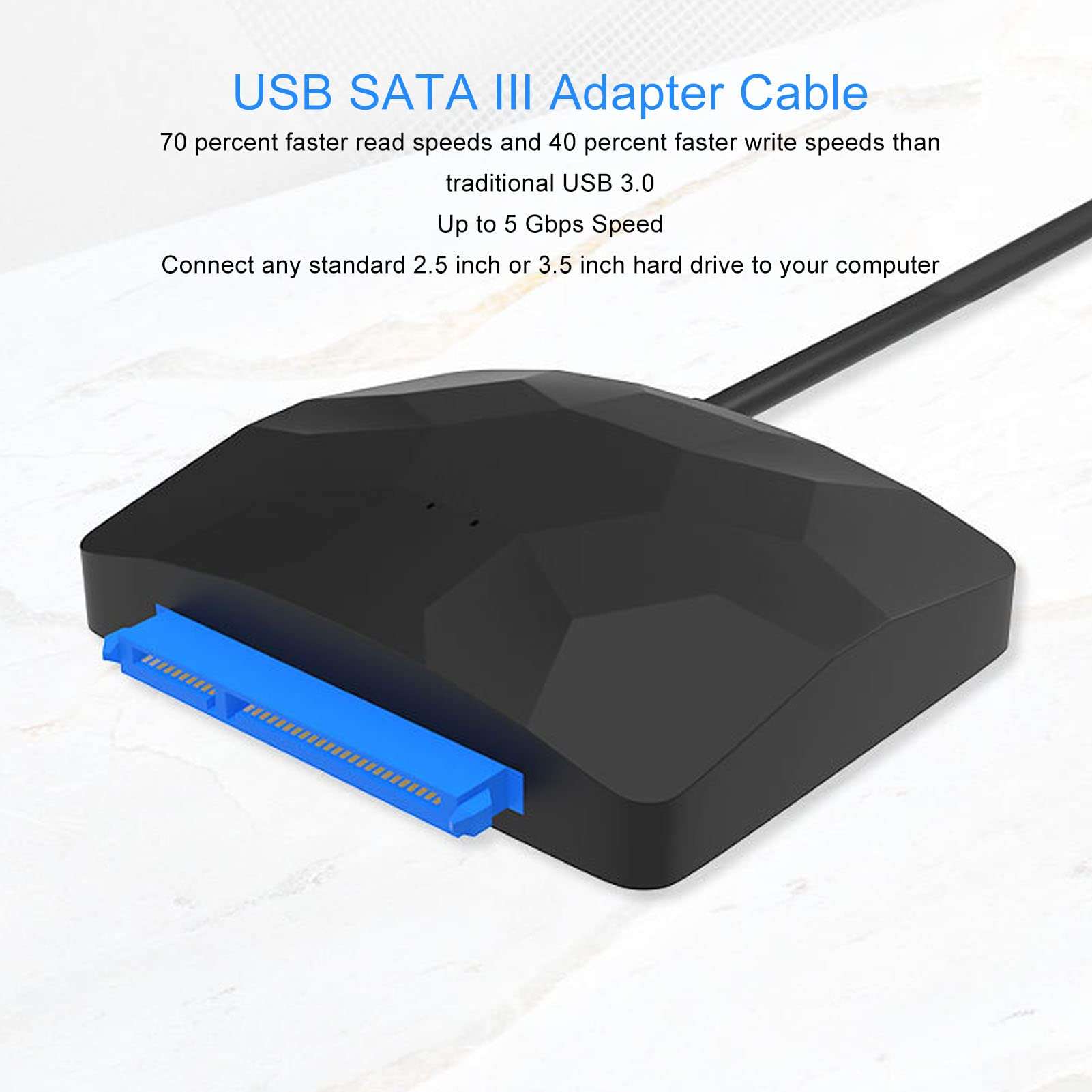 Hard Drive Adapter SSD Cable,5Gbps USB Type C 3.0 to SATA Desktop Computer Adapter Cord,for 2.5 3.5 Inch SSD HDD Game Console PC Laptop,for PS4 for Xbox for Windows 10/8.1/8/7/Vista/XP,for OS X 6