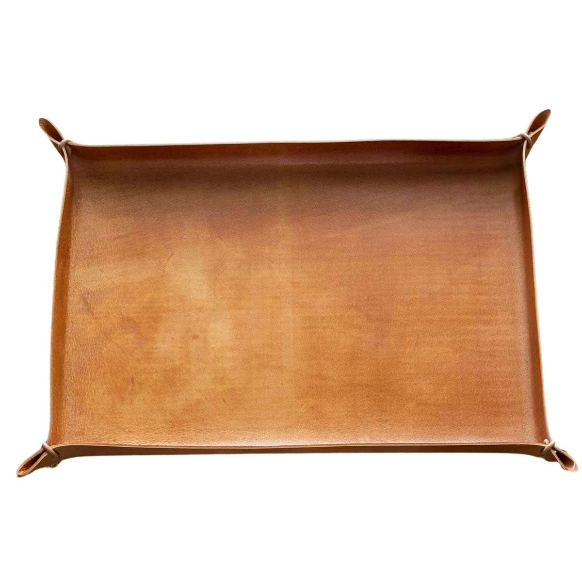 Handcrafted Italian Leather Valet Tray, Available in 3 Sizes and 4 Colors (A4 Large, Non-engraved, Natural) 1