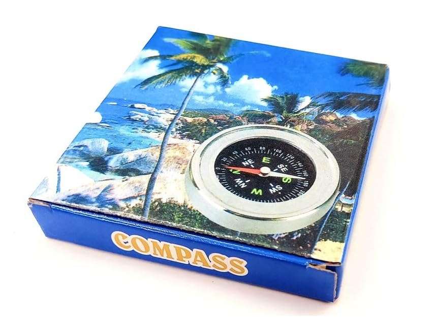 ERH India 1 Pc Magnetic Direction Compass Small Size 75mm Diameter Stainless Steel Directional Compass for Outdoor Mountaineering and DIY School Projects 5