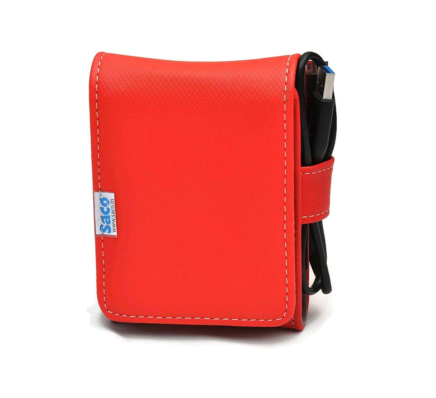 Saco Bag for Hard Disk case Cover Pouch Wallet for Lenovo External Hard Drive 16006215 1 TB -Red 5