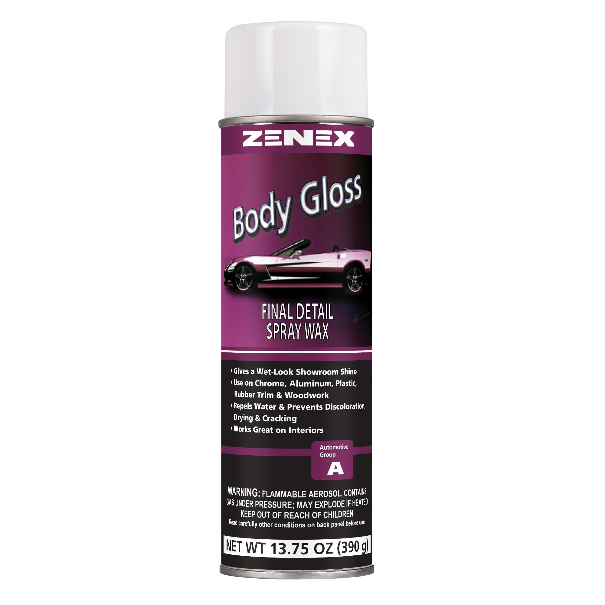 Zenex Body Gloss Final Detail Spray Wax - High Gloss Detail Car Cleaner & Wax | Wet-Look Showroom Shine | Safe For Interior & Exterior Surfaces | For Cars, Trucks, RVs, & More | 13.75 oz (12 Pack) 6