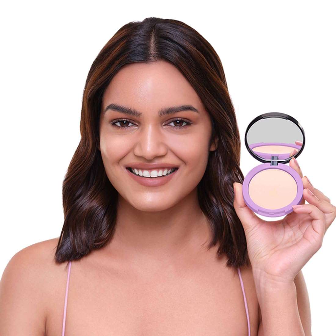 Plum Legit Matte Talc-Free Compact With SPF15 | Lightweight | Even Coverage | 100% Vegan & Cruelty Free | Olive Gleam - 127Y 4