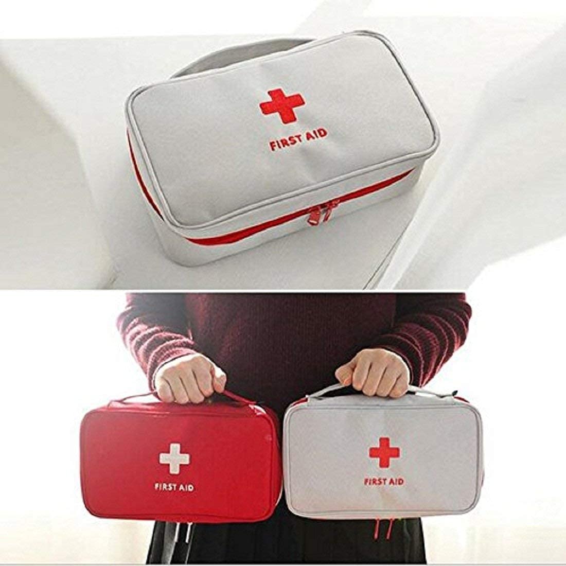 H&D PIPALIYA Multi-Function Medical Kit First Aid Pouch Medicine Organizer Box for Travelling Car, Home, Office Emergency First Aid Kit Box Organizer Medical Storage Bag Portable Pouch (Pack of 1) 4