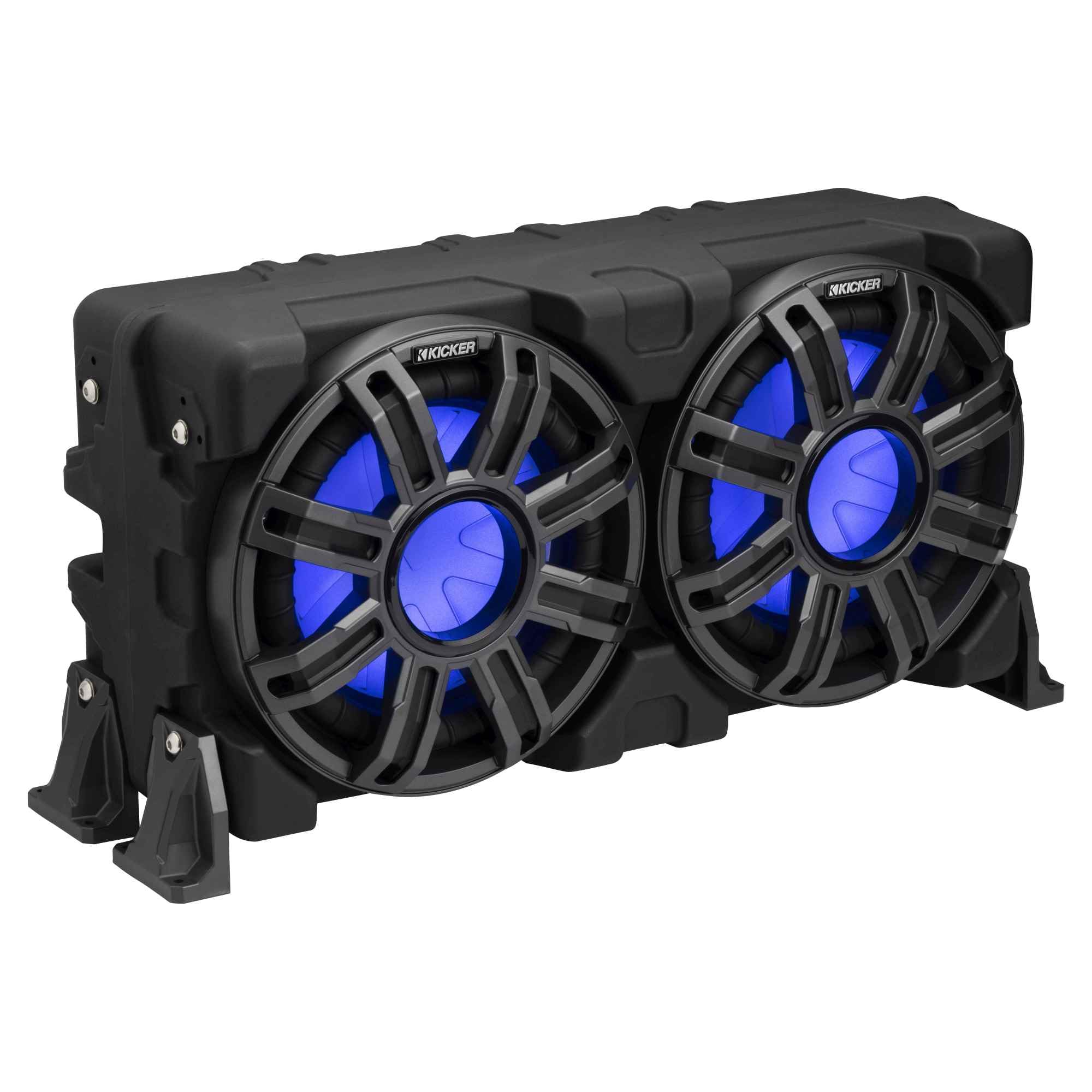 Kicker 51MWLE104 - MWE 10-Inch Loaded Premium Marine Sub Encl w/Passive Radiator 4ohm & 48KMA8001 Marine Amp Bundle 3