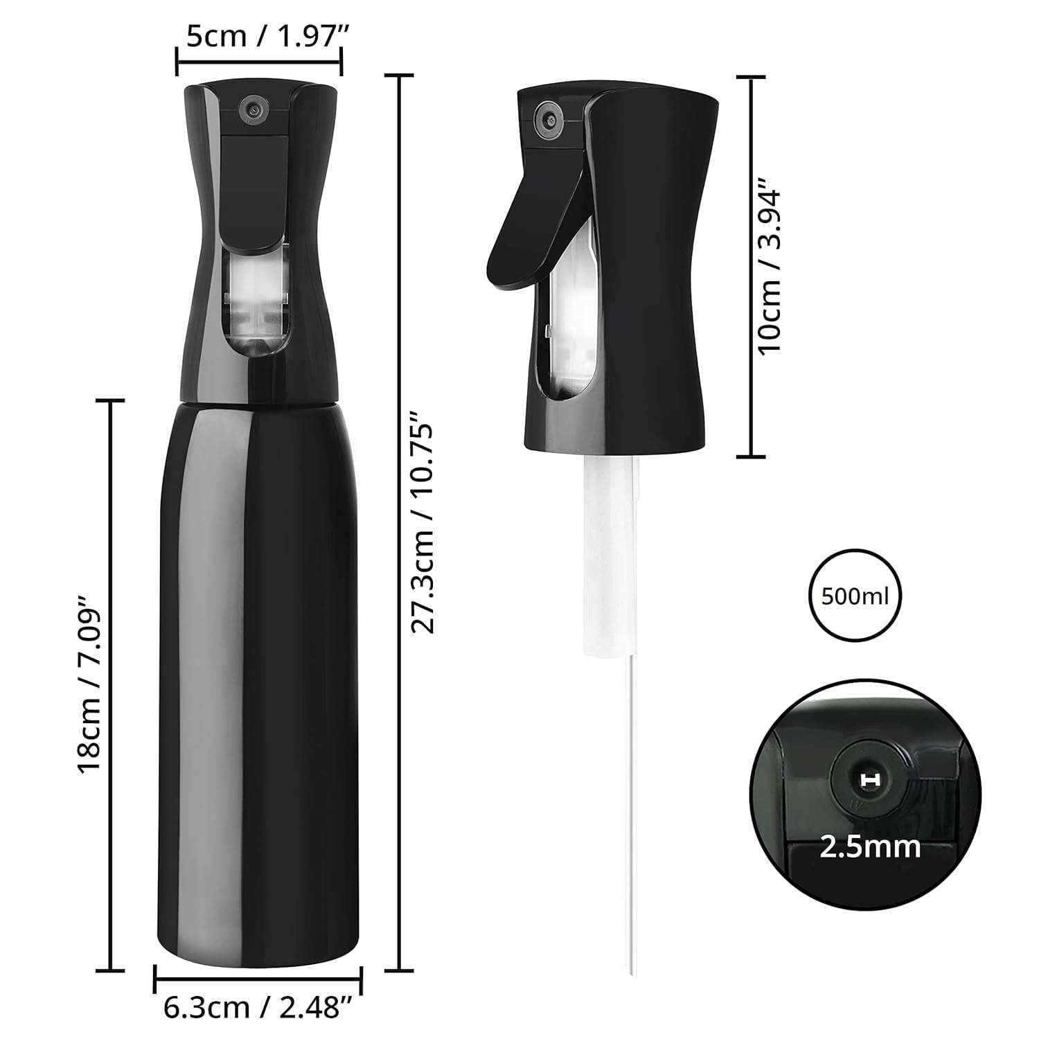 V TRIVYOM 300ml Trigger Spray Bottle For Hairstyling, Ironing, Plant Misting, Gadget & Car Cleaning, Dispensing Sanitizer Empty Spray Bottle For Salon & Home 4