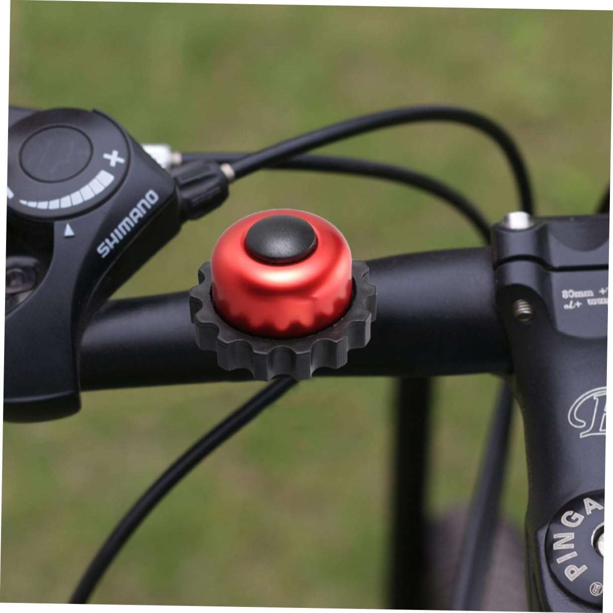 Balacoo Bike Bell Resistance Band Protector Environmental-Friendly Road Bikes Roadbikes Ice Resistant Boots Bicycle Bicycle Bell Aluminium Alloy Road Cycling to Rotate Red Trumpet The Bell, Medium 6