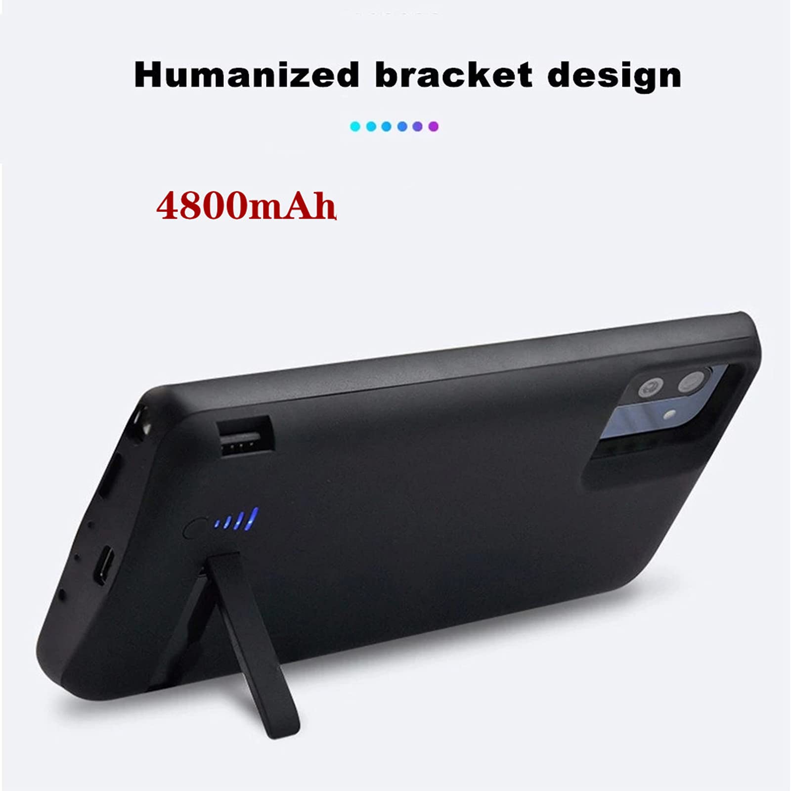 Galaxy S21 Battery Case, Extended 4800mAh Power Bank Portable Charger Case for Samsung Galaxy S21 5G Charging Cover with Screen Protector Camera Protectors,Not Compatible with S21+ or S21 Ultra S21fe 3