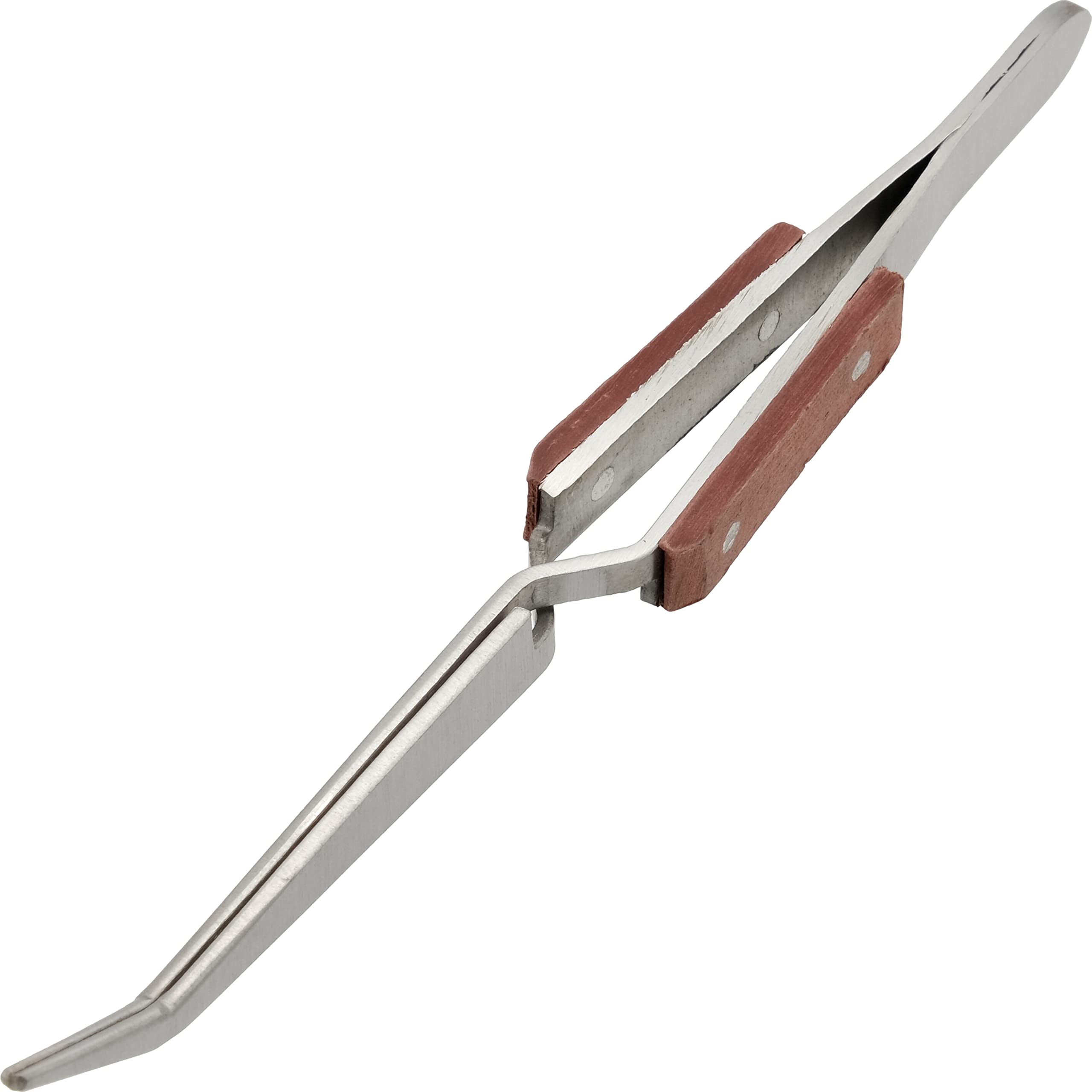 Cross Locking Curved & Straight Tweezers 2Pcs 5