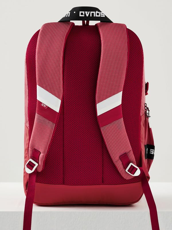 Wiki Polyester 30.5L 2 Compartments Backpack/Bag For Boys and Girls Kids | Spacious Lightweight Bag with Comfortable Padded Shoulder Strap(12976_Red) 5