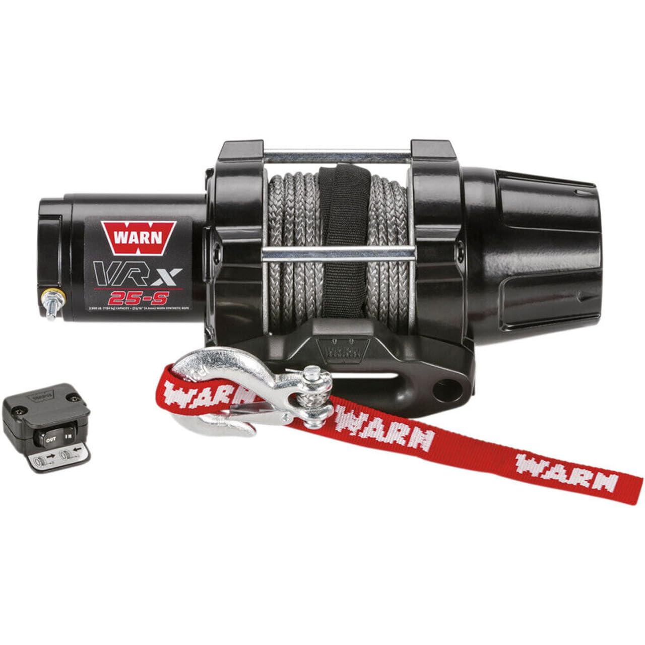 WARN 101020 VRX 25-S Powersports Winch with Handlebar Mounted Switch and Synthetic Rope: 3/16" Diameter x 50' Length, 1.25 Ton (2,500 lb) Capacity 2