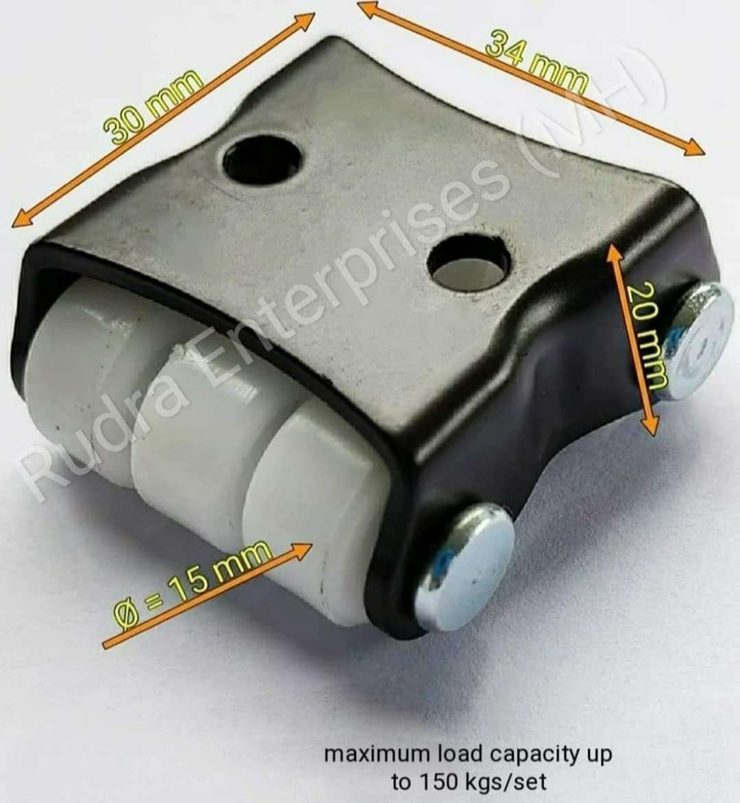 Castor Wheel for Furniture/Heavy Duty 6X Small Mini Fix Moving Wheel Caster- 150kg Load Capacity (Black - White) Pack of 4 3