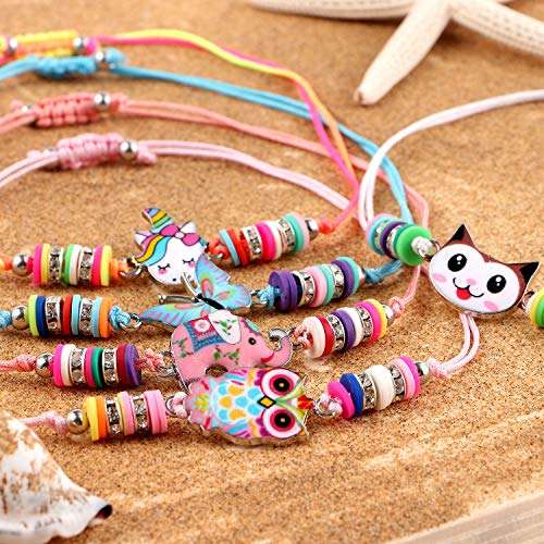 PALAY® Hand Bracelet for Kids Girls Stylish Unicorn Friendship Band Kids Bracelets for Girls Best Friend Bracelet Set Kids Party Gift Wrist Bracelet Hand Jewellery for Kids (Multicolor) - 12 Pieces 2