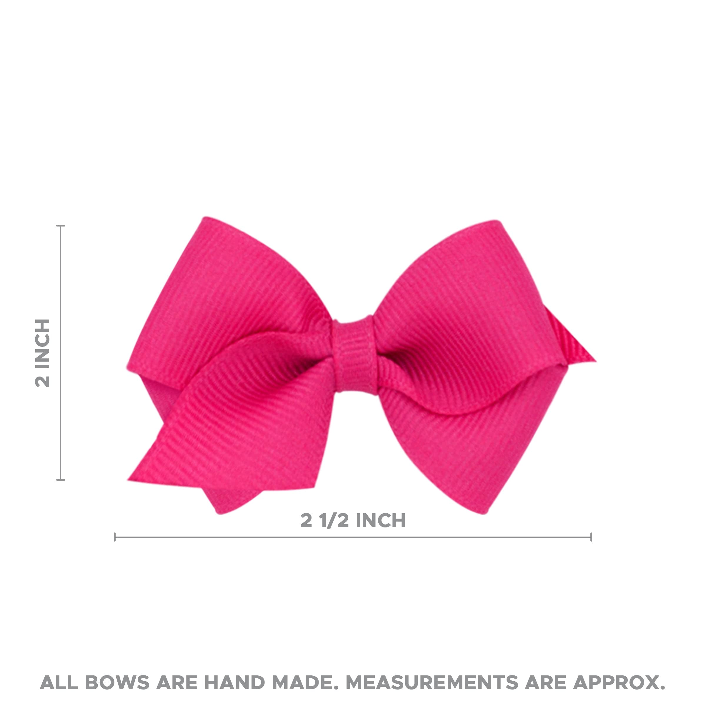 Wee Ones Girl's Wee Grosgrain Hair Bow on No Slip Clip - Watermelon 5