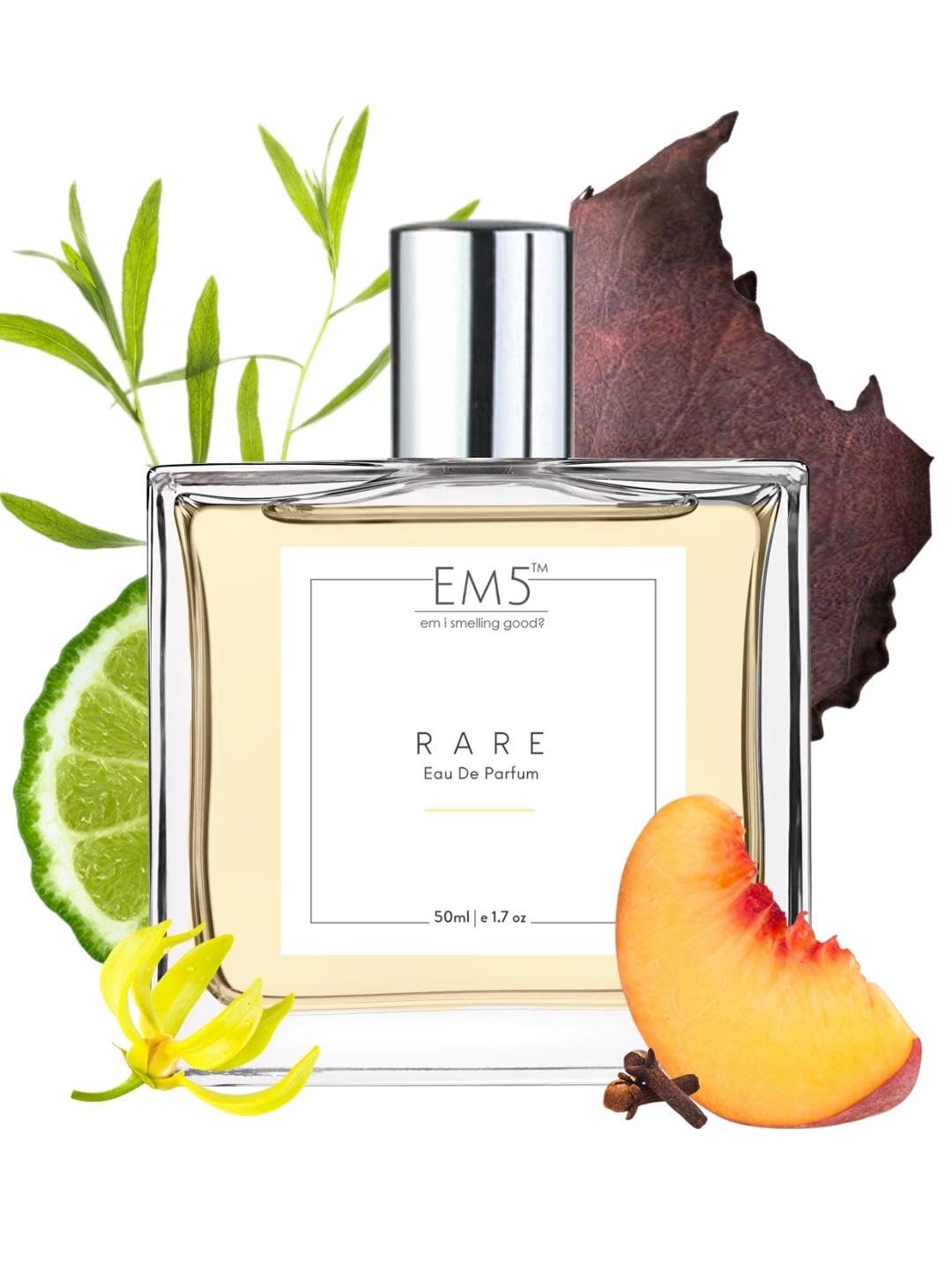 EM5™ Unisex Perfume | Rare Eau de Parfum (EDP) Spray for Men & Women | Strong and Long Lasting Fragrance | Woody Musky Powdery | Luxury Gift for Him/Her | 50 ml 1