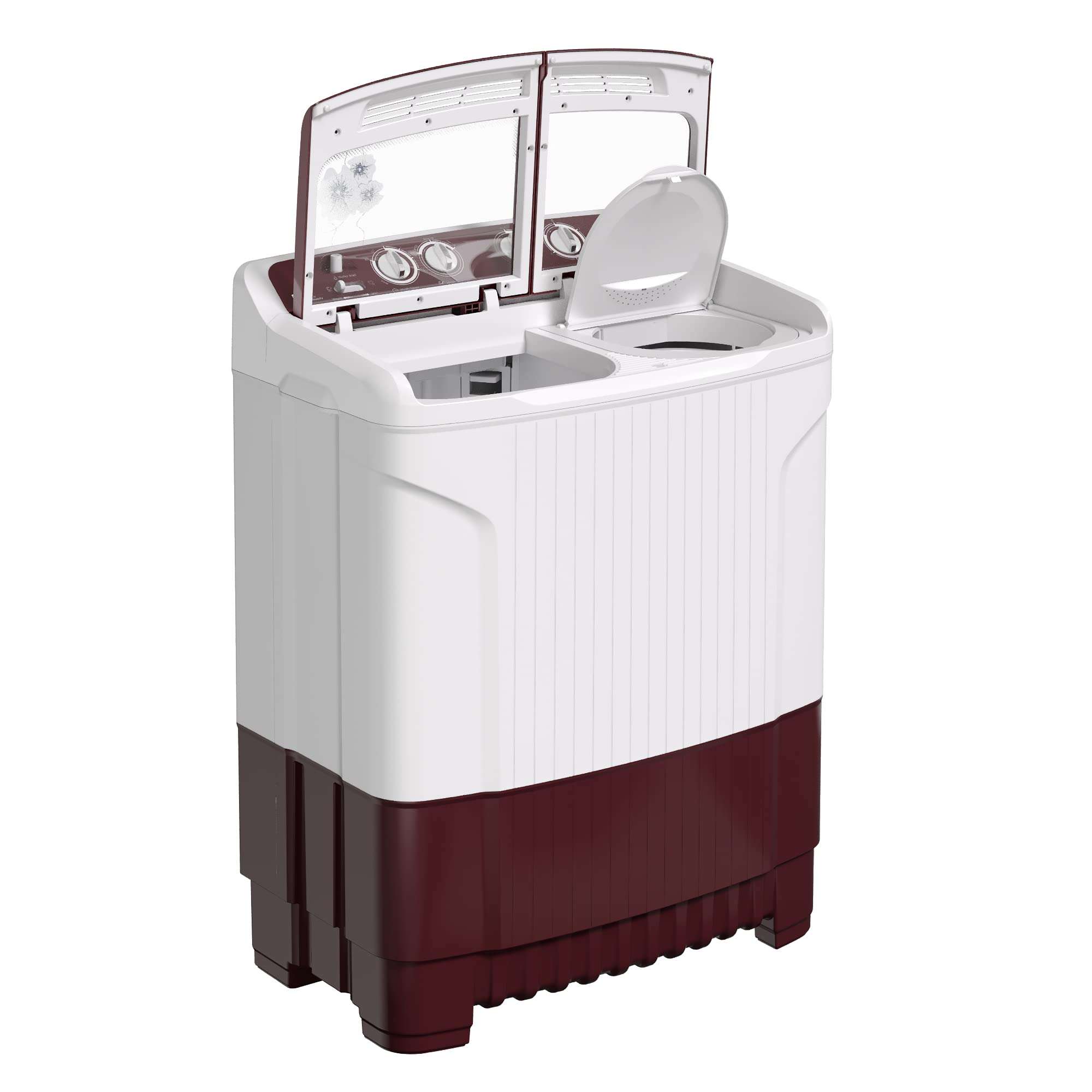 Godrej Edge 7.5 Kg 5 star Semi-Automatic Top Loading Washing Machine Appliance (WS EDGE 75 5.0 TB3 M WNRD, Wine Red, Toughened glass lids) 3