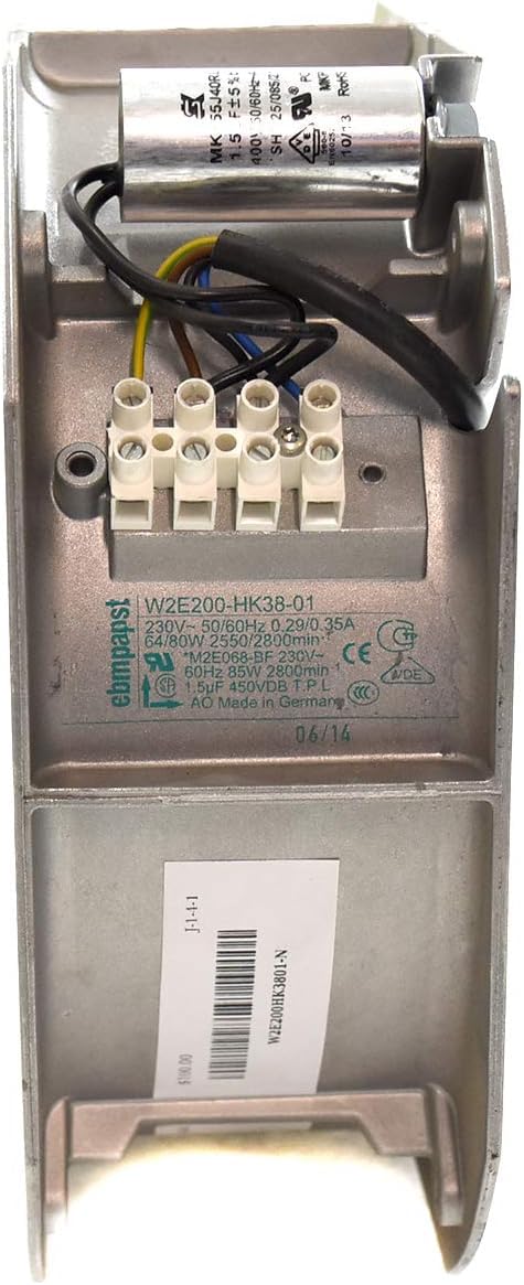 AJSWISH W2E200-HK38-01 230V 0.29/0.35A 64/80W 225×225×80mm Cooling Fan for W2E200-HK38-01 Fan