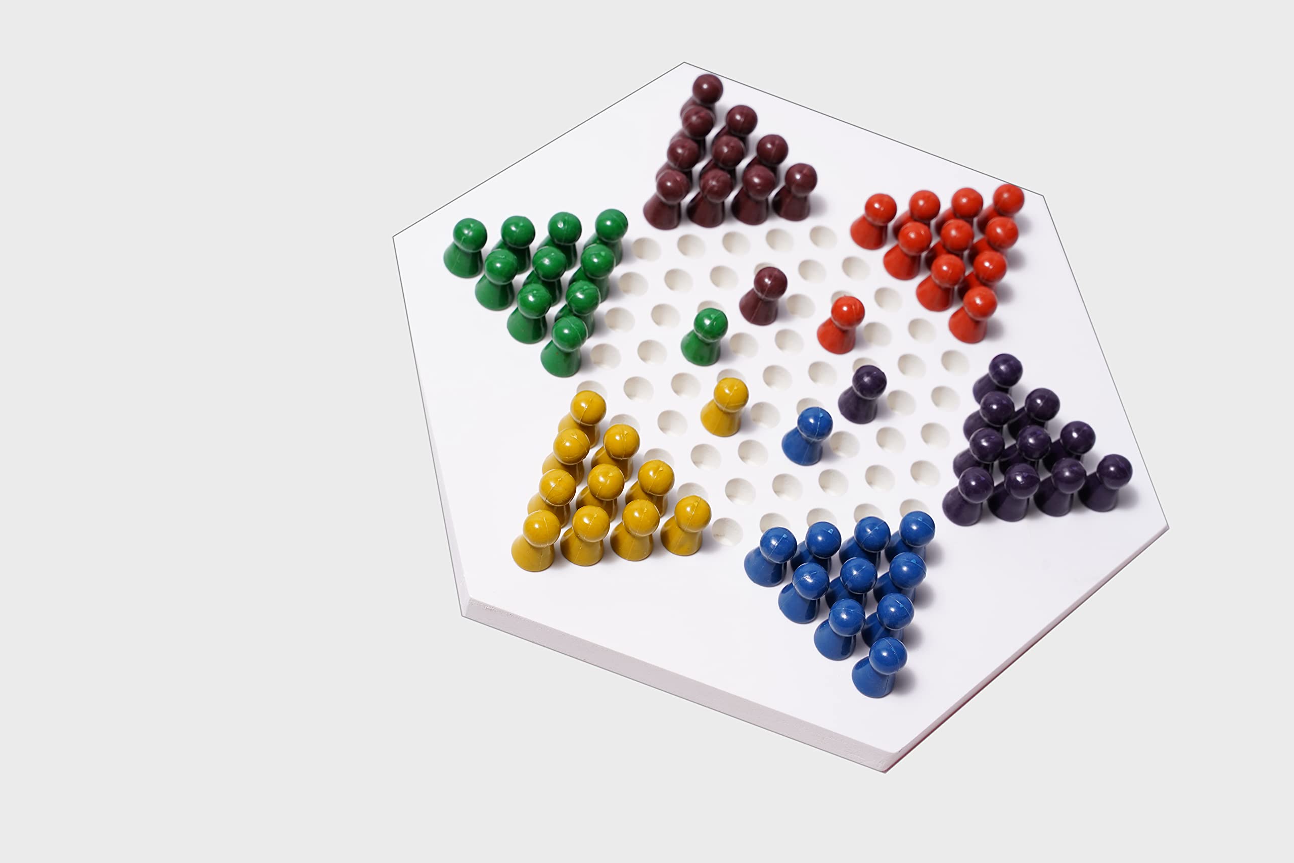 Chinese Hexagon Shape Checkers Game Set | Game Set for Kids & Family 1