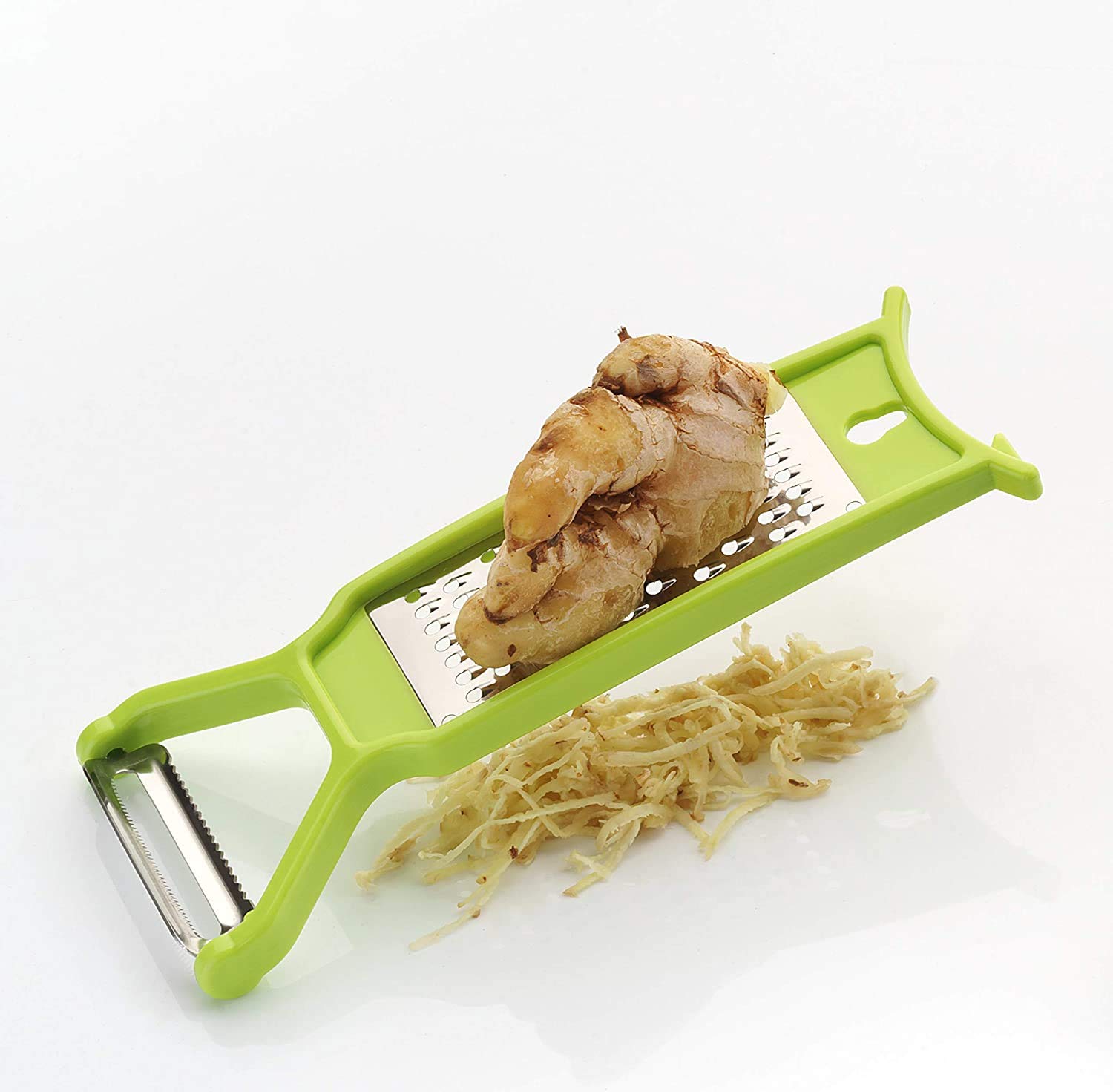 2in1 Cheese Grater Cum Peeler Deluxe, Peeler and Cheese Grater Stainless Steel 2-in-1 Cheese Grater with Peeler (Colour May Vary) 3