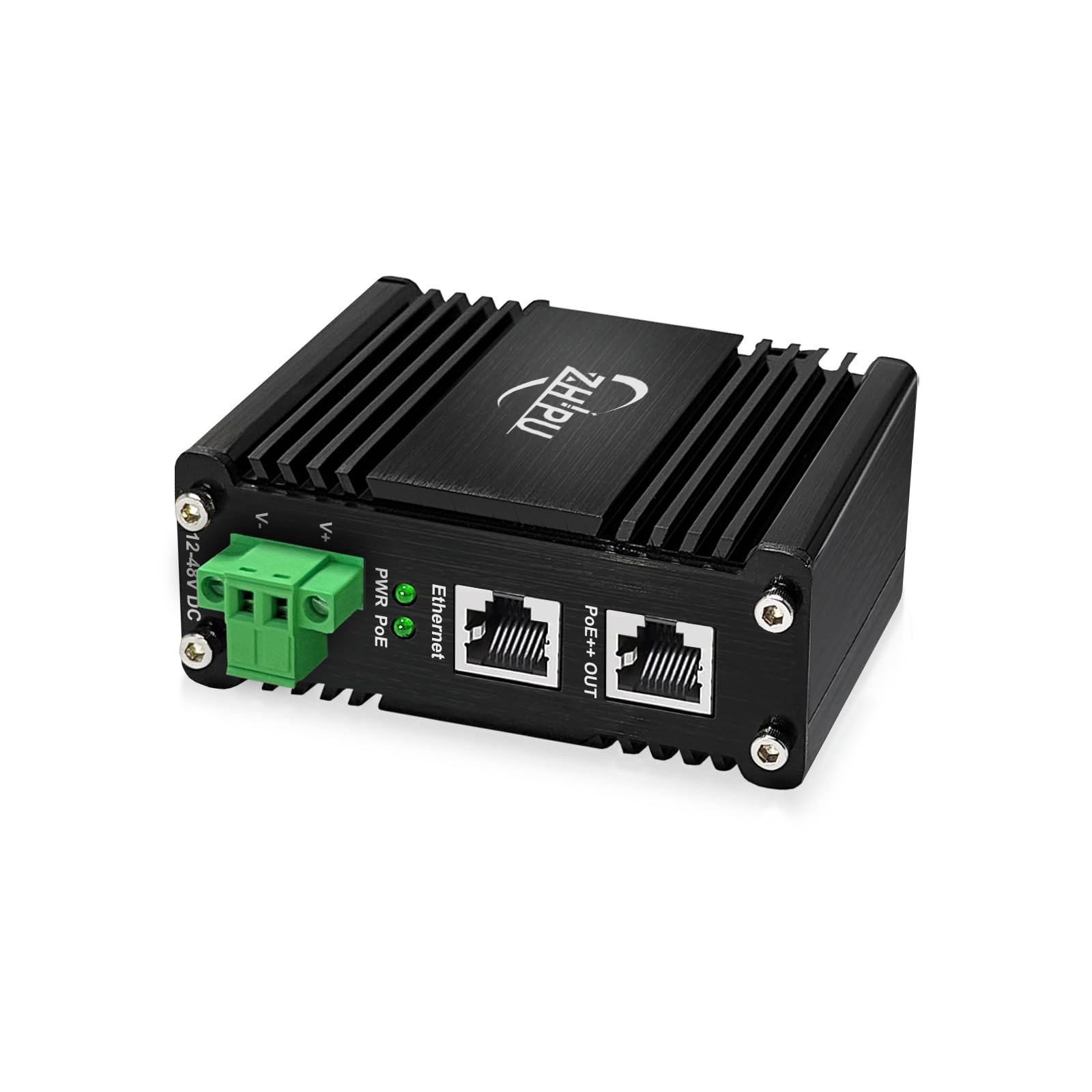 Industrial 95W Gigabit PoE++ Injector (IEEE 802.3bt/at) - 12-48VDC Hardened Adapter, DIN/Wall Mount for IP Cameras, Wireless APs, Security Systems & IoT Devices, 10/100/1000Mbps Auto-Sensing