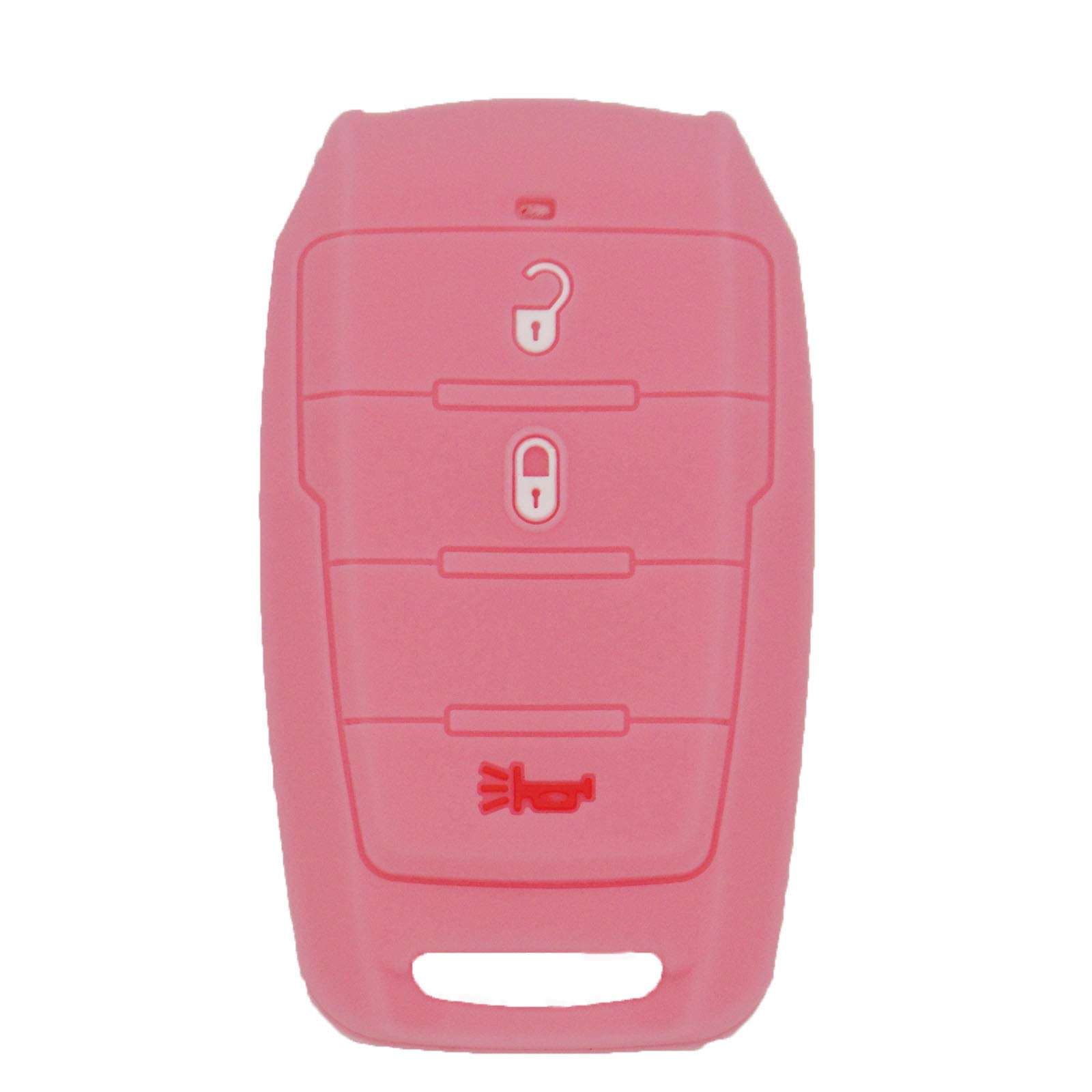 WEIBISS 2 Pack 3 Buttons Protective Rubber Smart Key Fob Shell Remote Cover Case Protector Wallet Keyless Jacket for 2019 2020 RAM 1500 OHT-4882056, Black Red 5