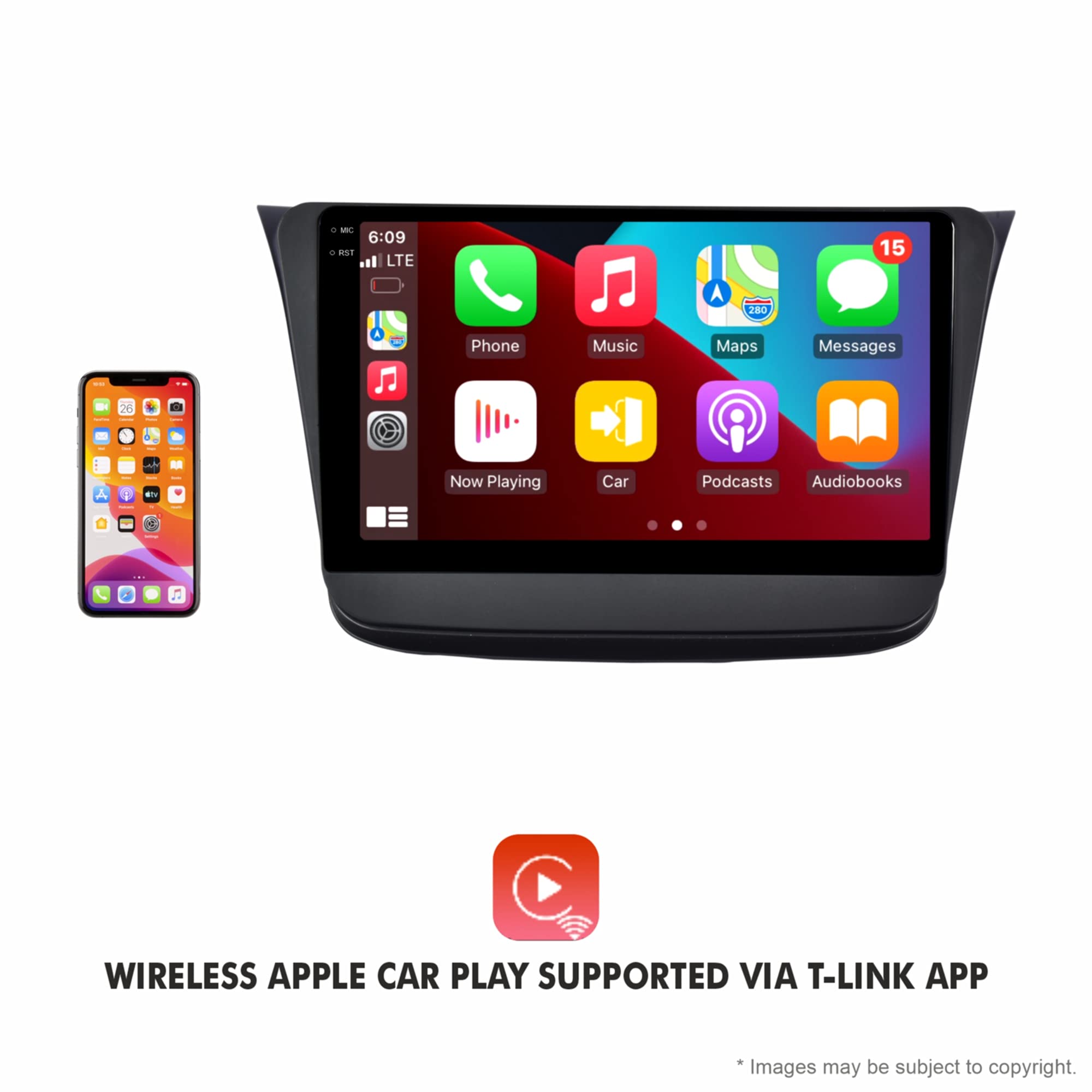Mega Audio 9 Inches Newly Launch Advanced Android 10 System for Maruti Suzuki Wagon R with 2GB/32GB RAM & ROM with Wireless Apple Carplay and Android Auto 2