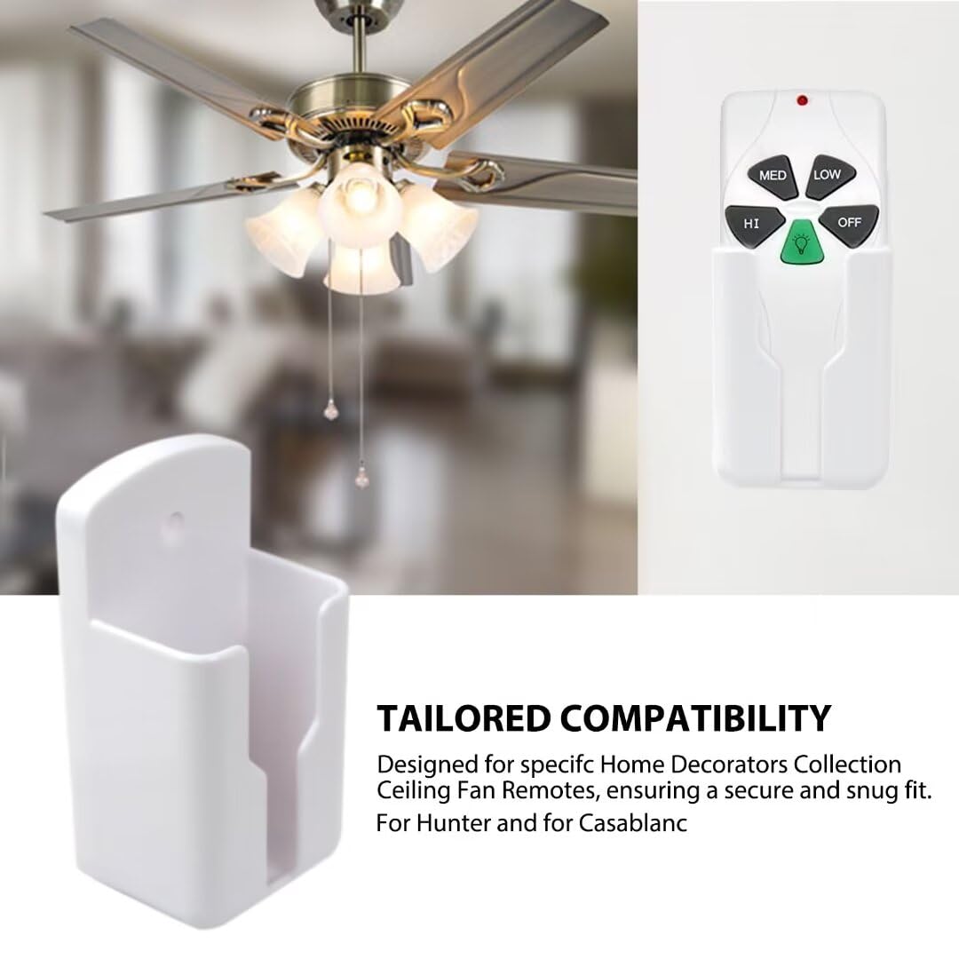 YIRVAHERE Ceiling Fan Remote Wall Mount Holder Fit for Hunter & for Casablanca Fan Remote K6711-01 Remote Control Holder 99795,Black 6