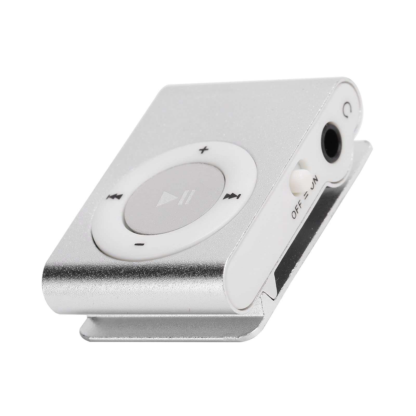 TRIDEO Mini MP3 Player, Portable Digital Music Media Player, with Back Clip|Player with Earphone and USB Cable| Support Memory Card (Silver)_SA10 SD Card Not Included 1